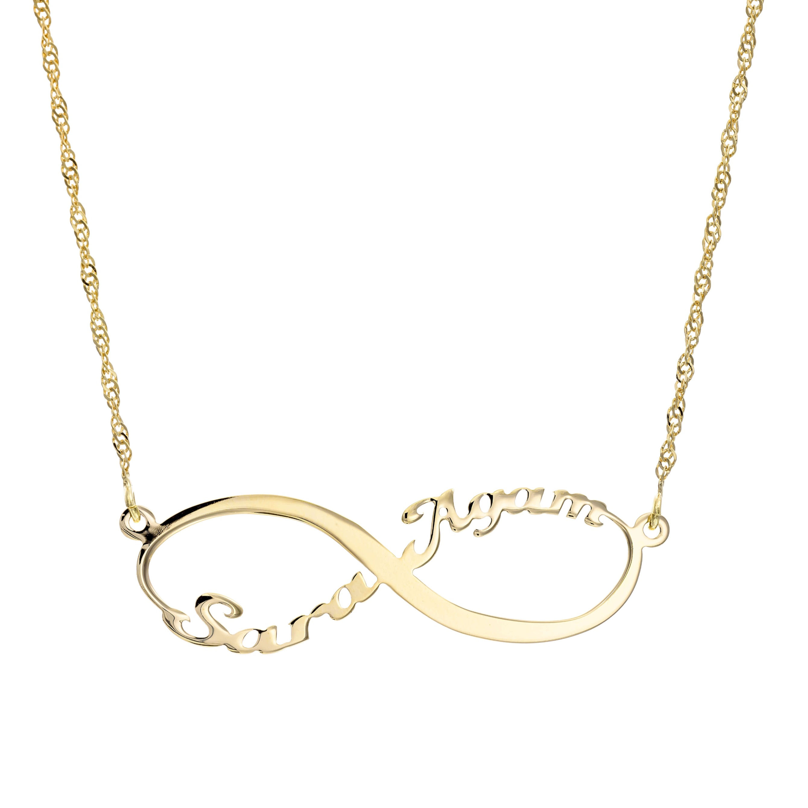 שרשרת אינפיניטי עם  חריטת שמות