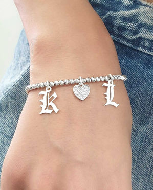 צמיד כדורים אמור כתב גותי