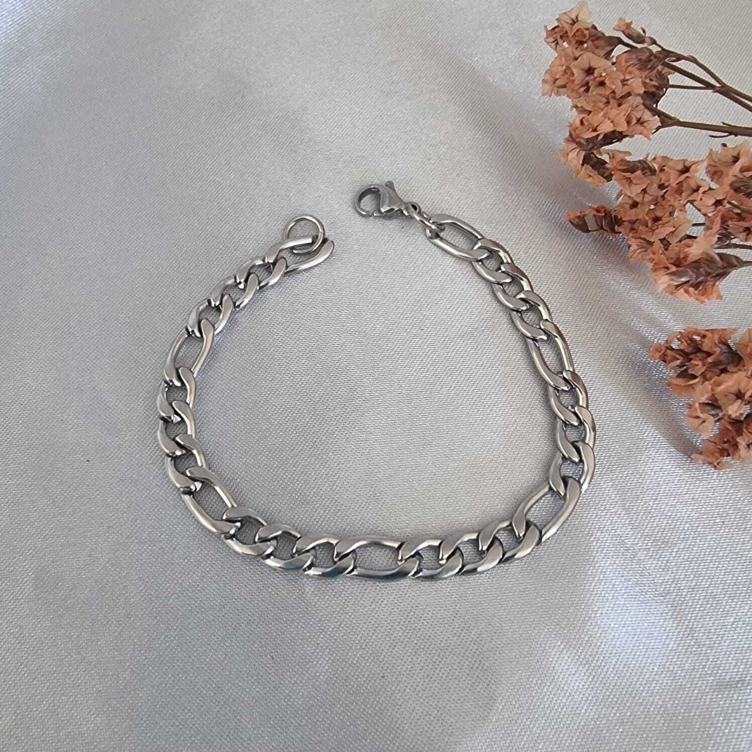 צמיד לגבר פיגארו כסף סטיינלס סטיל