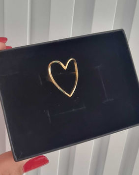 טבעת לב זהב