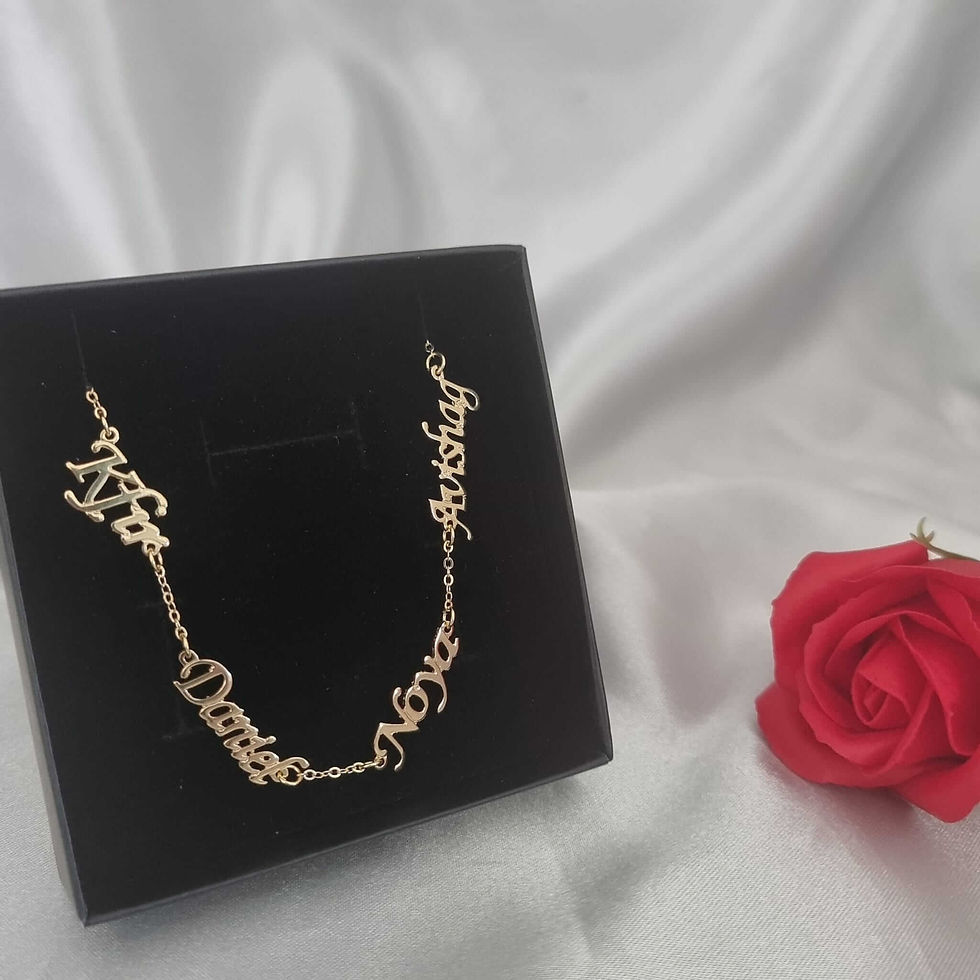 תמונה ממוזערת: שרשרת זהב לאמא עם שמות הילדים לאורך