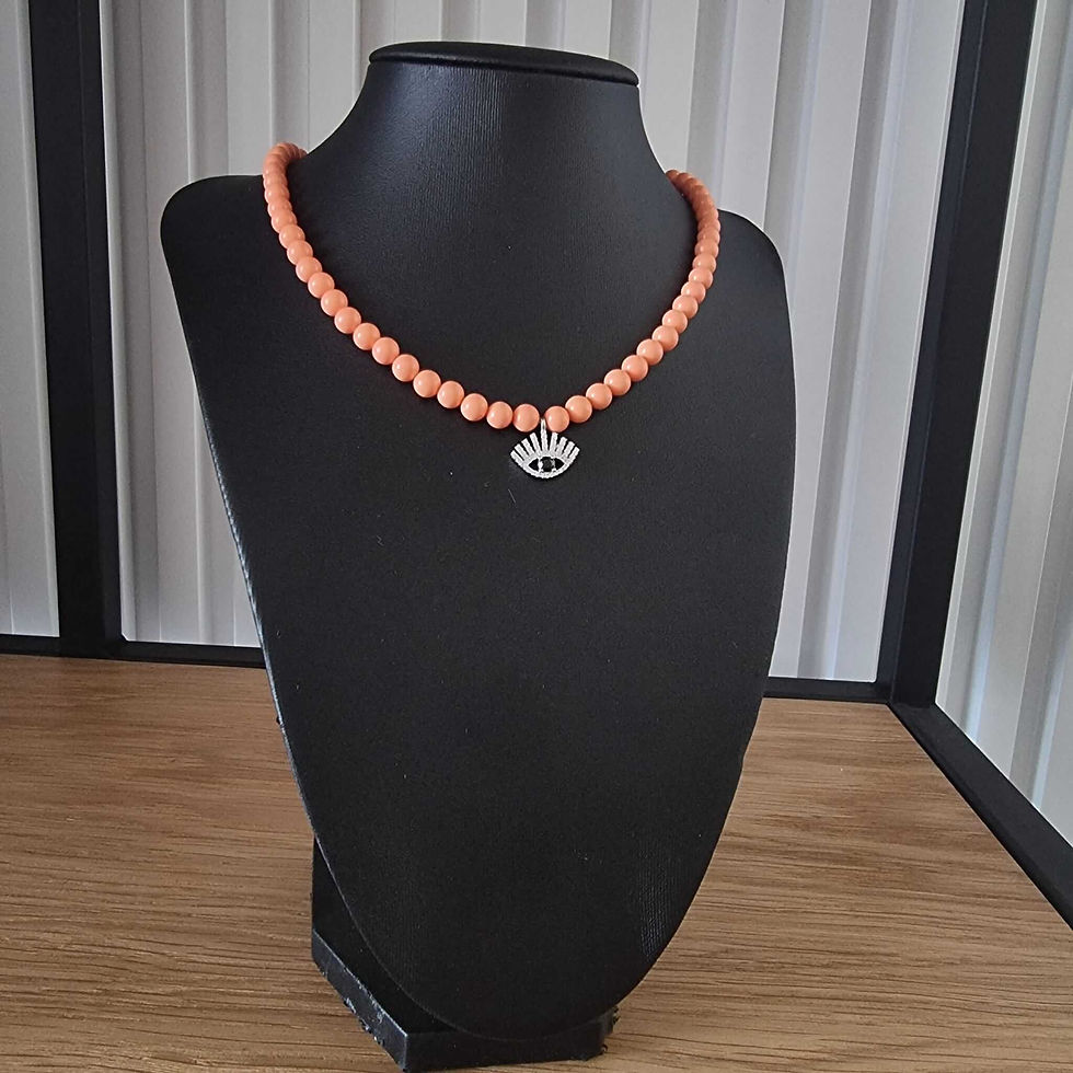 תמונה ממוזערת: שרשרת חרוזים לאישה אפרסק עין