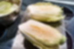 Fresh Chinese cabbage cut into pieces
