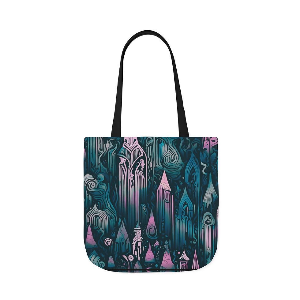 Thumbnail: Whimsical Cityscape Canvas Tote