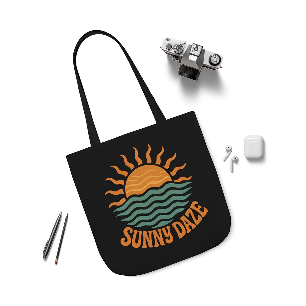 Thumbnail: Sunny Daze Retro Canvas Tote