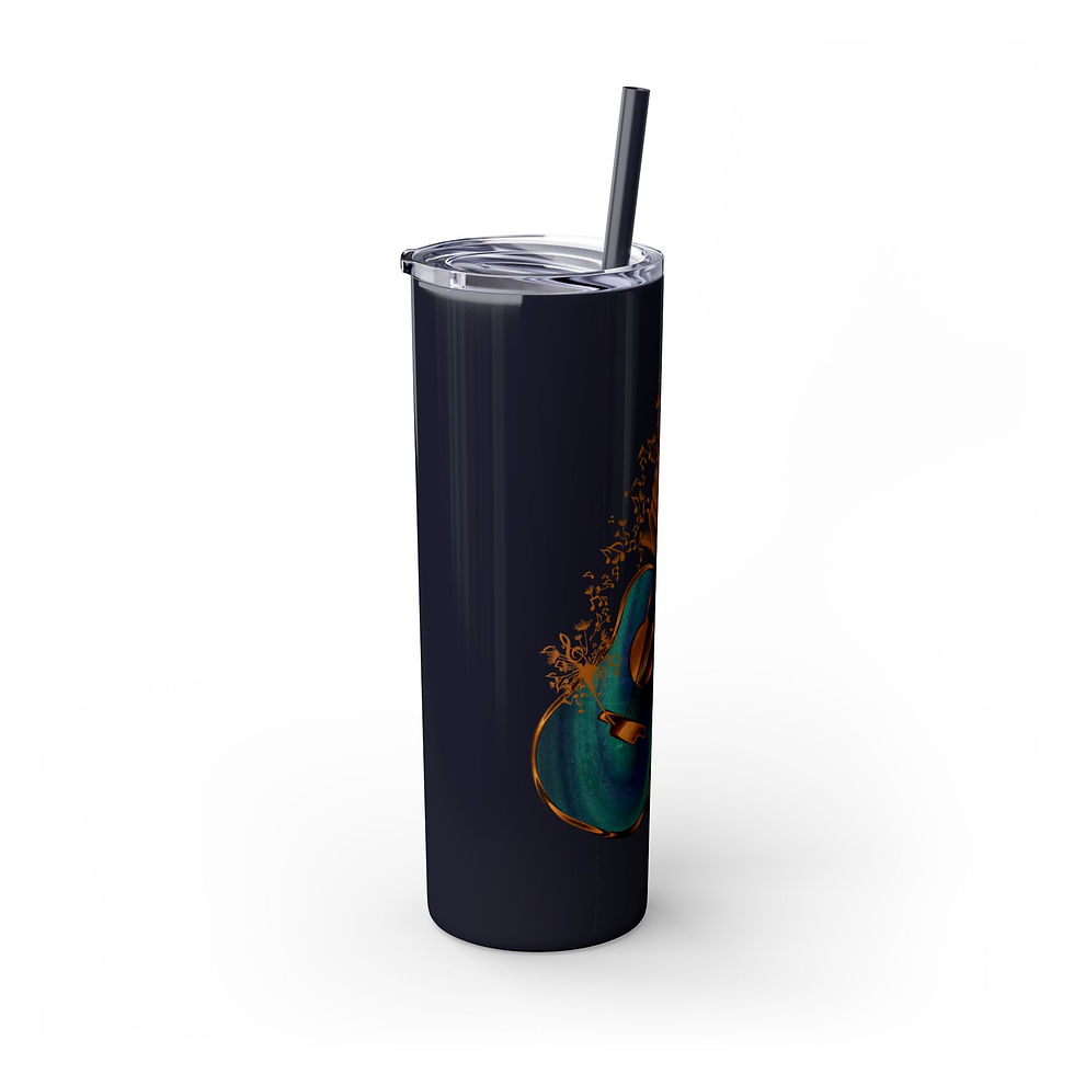 Thumbnail: Bronze Aurora Guitar Skinny Tumbler, 20oz
