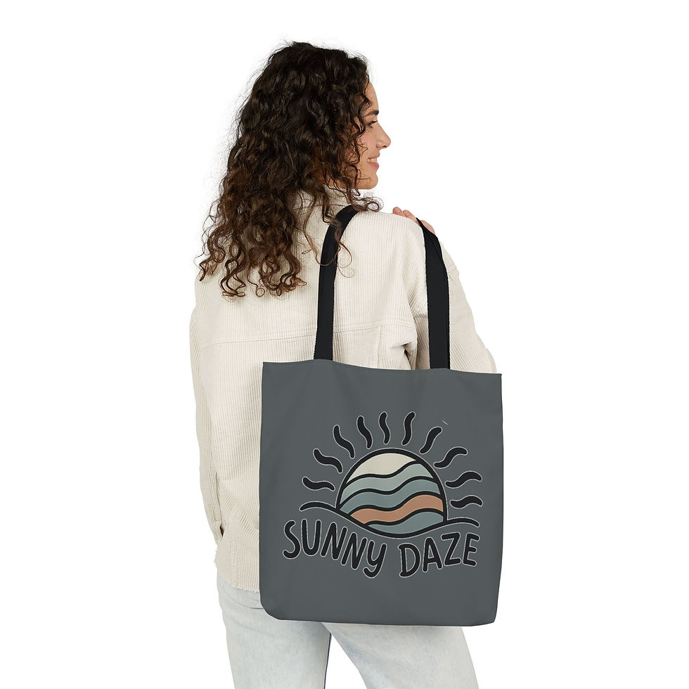 Sunny Daze Monochrome Canvas Tote