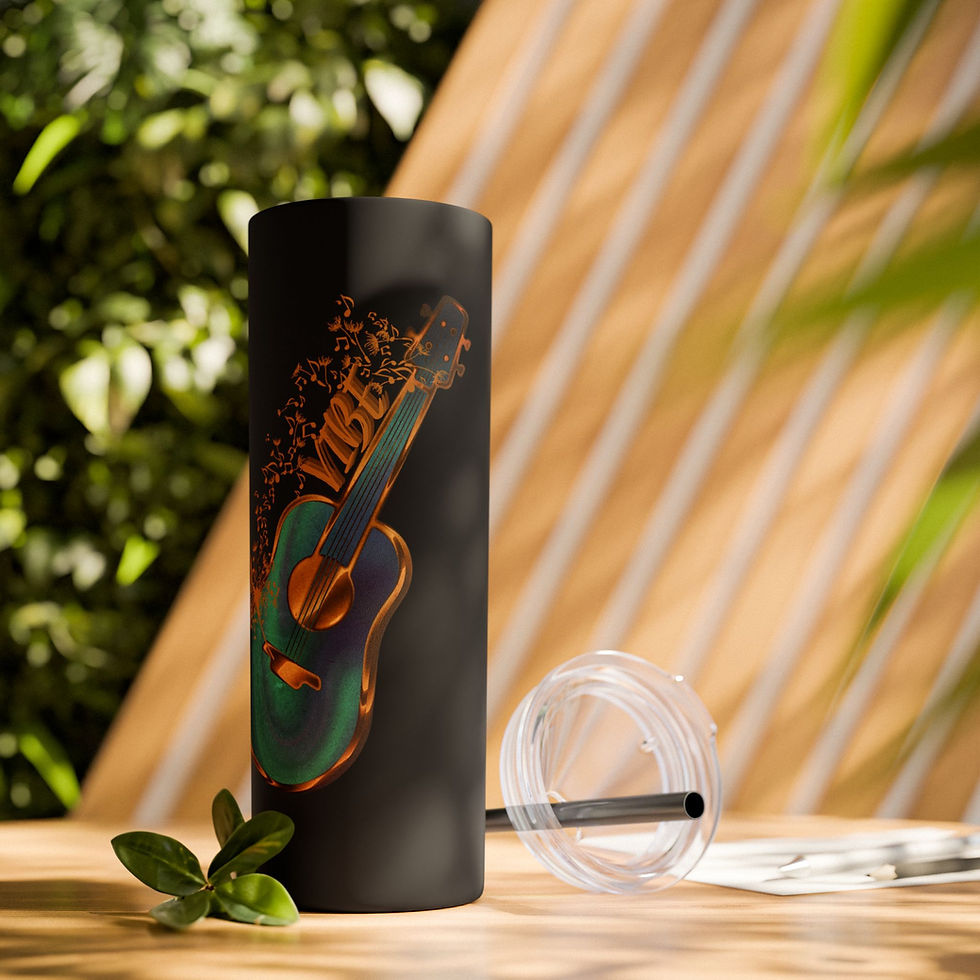 Thumbnail: Bronze Aurora Guitar Skinny Tumbler, 20oz