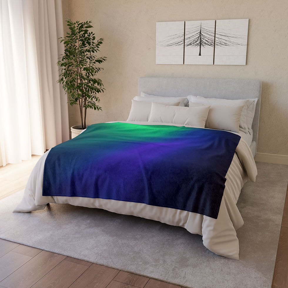 Thumbnail: Starlit Tides Soft Polyester Blanket