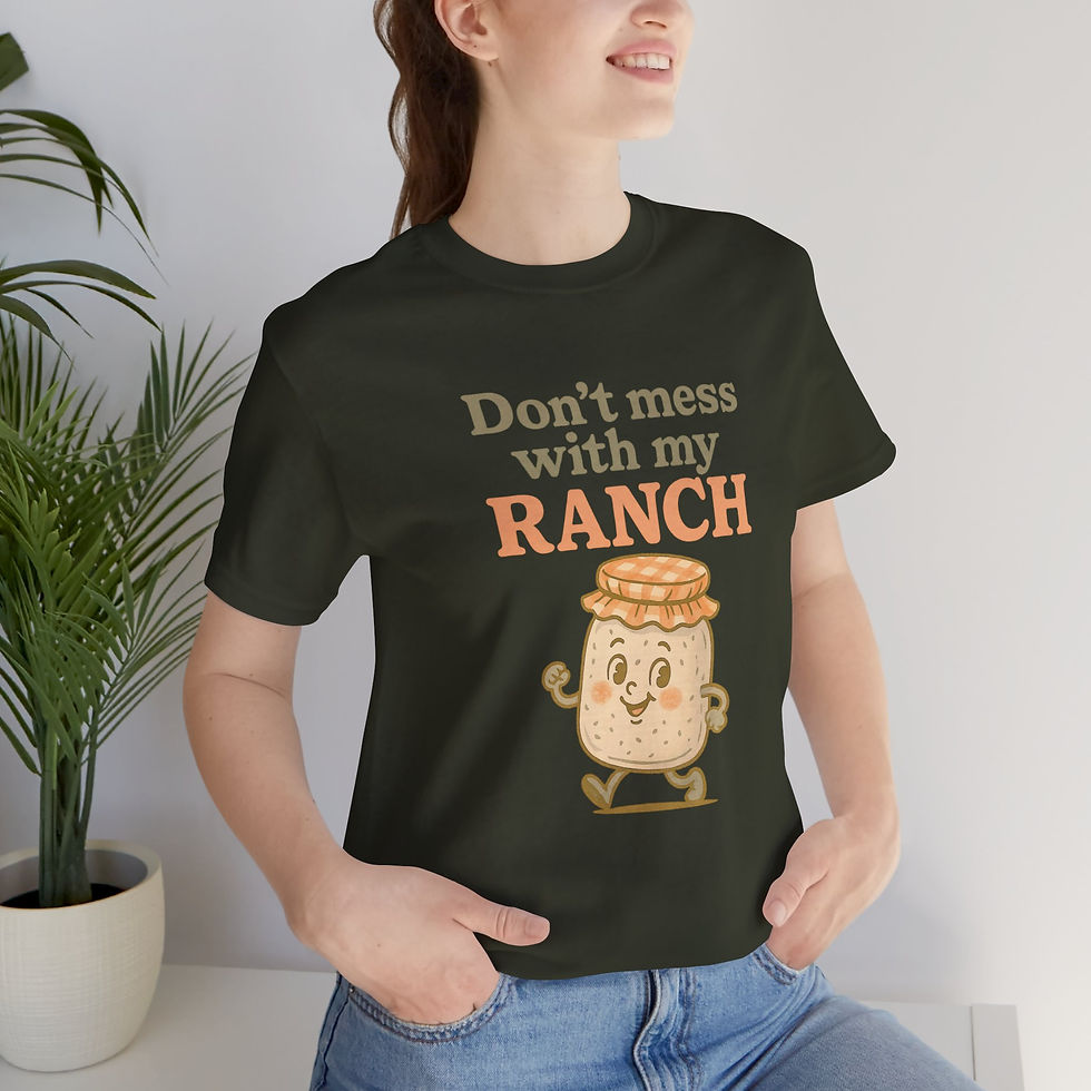 Funny Don't Mess with My Ranch Jersey Tee