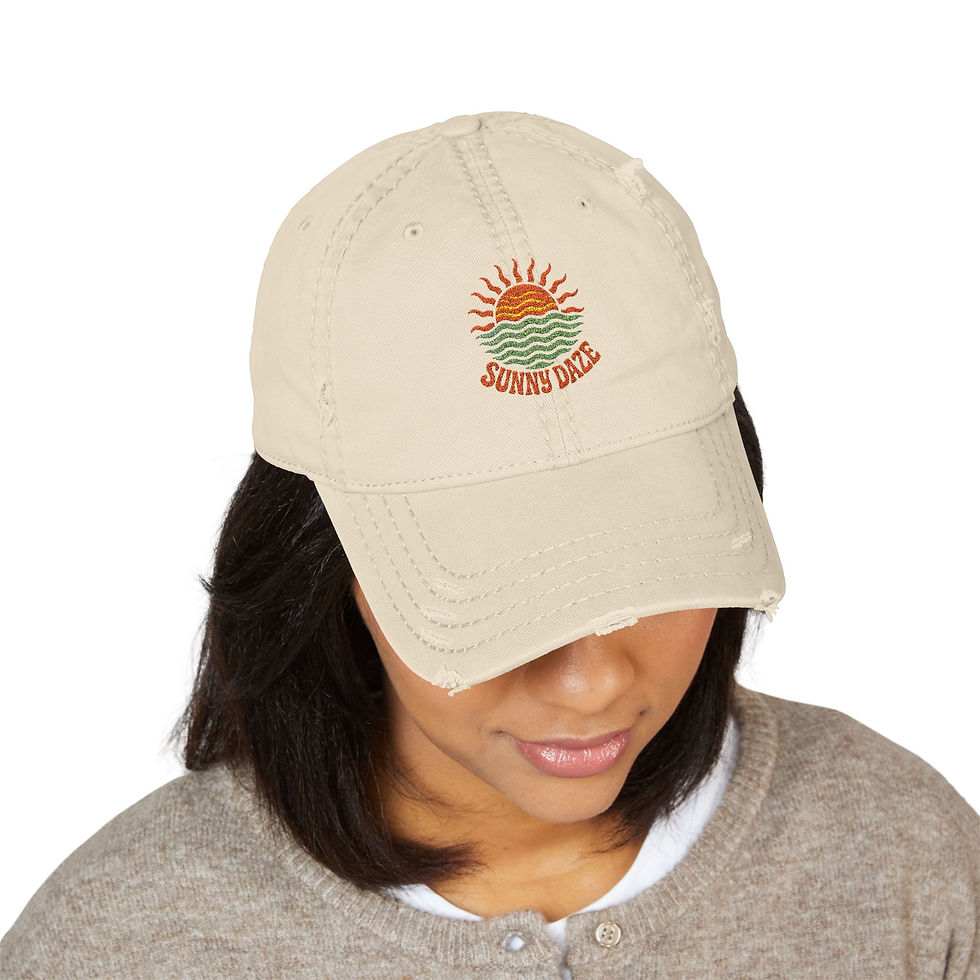 Thumbnail: Sunny Daze Retro Distressed Hat (Embroidery)