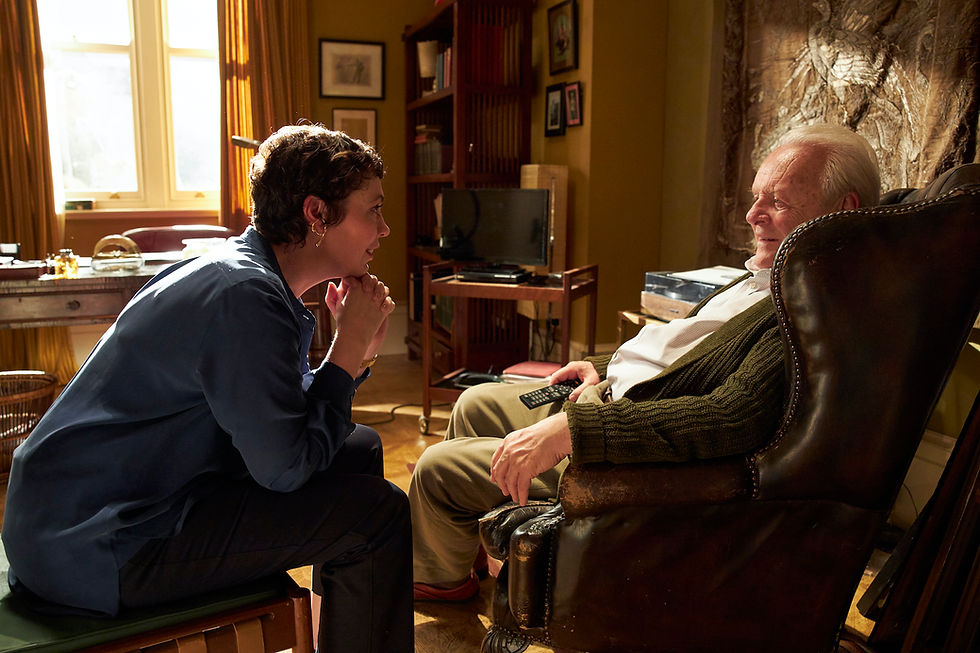 Olivia Colman en Anthony Hopkins in 'The father'