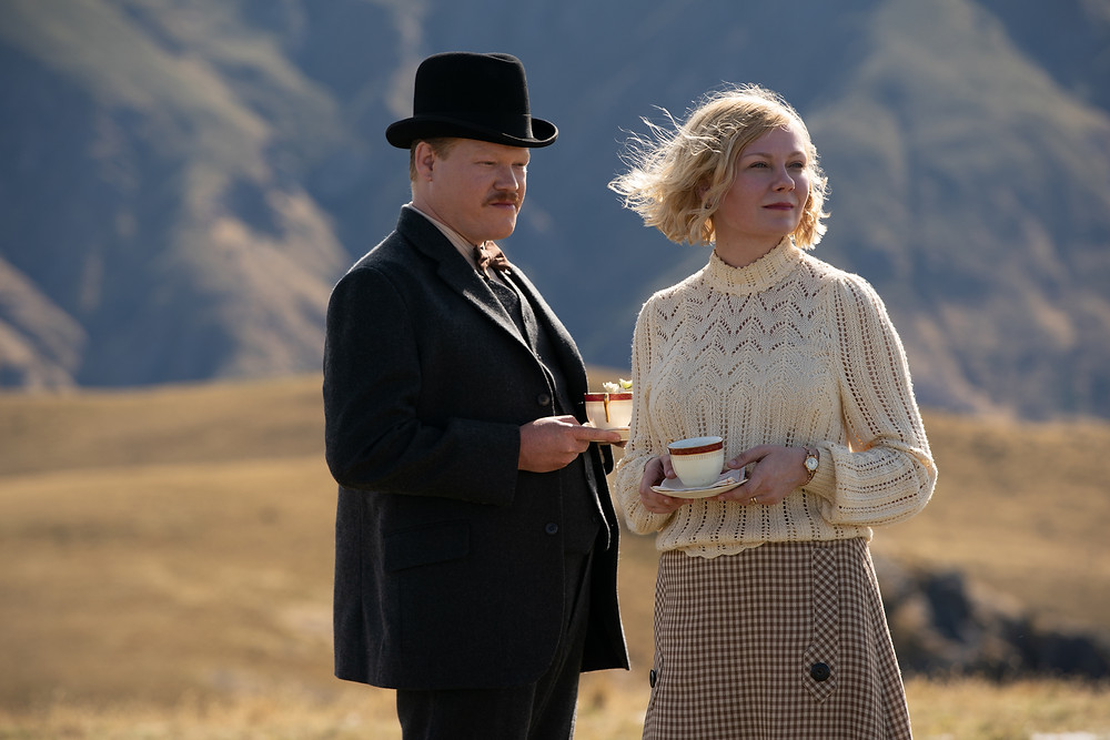 Jesse Plemmons als George Burbank en Kirsten Dunst als Rose Gordon in 'The power of the dog' (© Kirsty Griffin/Netflix)