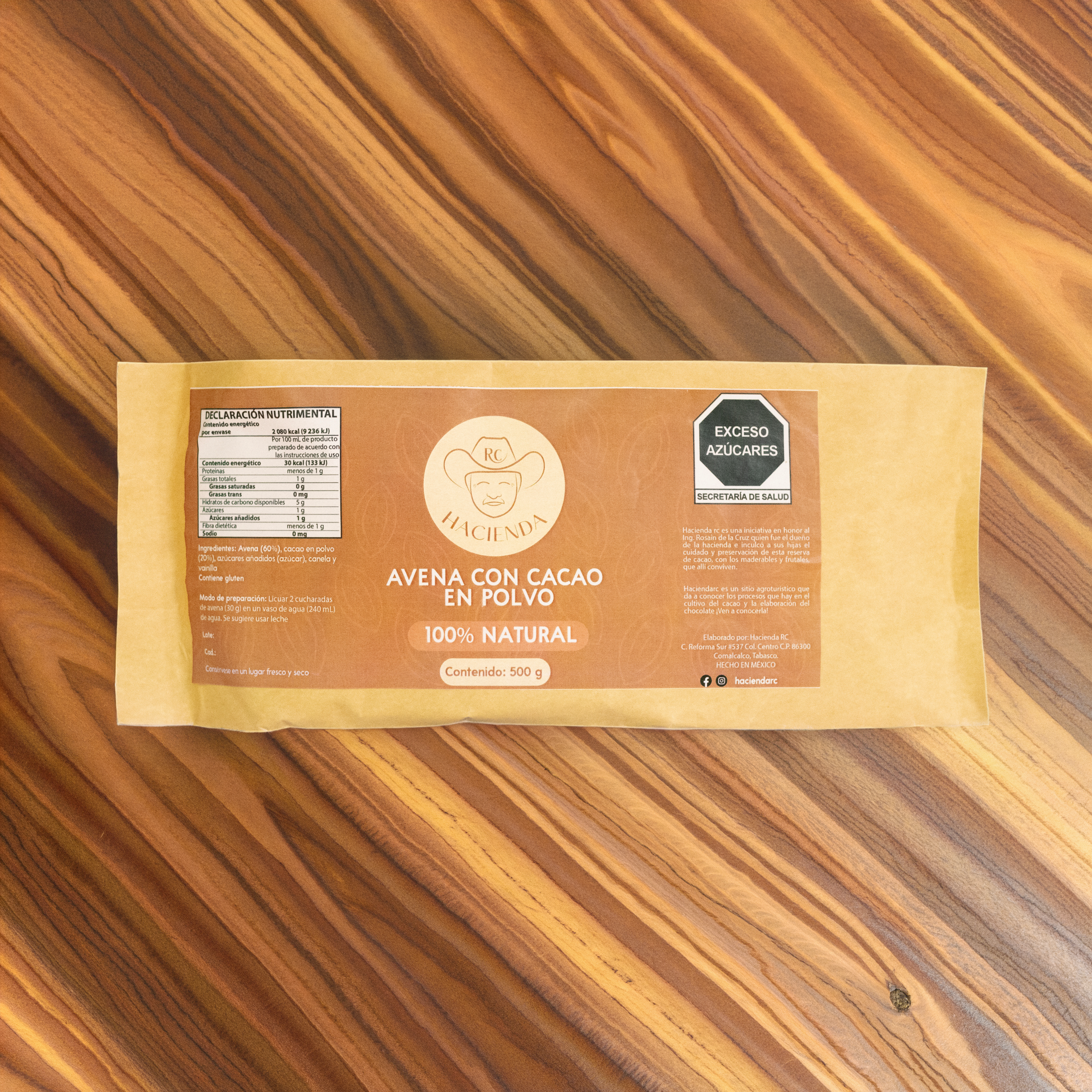 Avena con Cacao en polvo