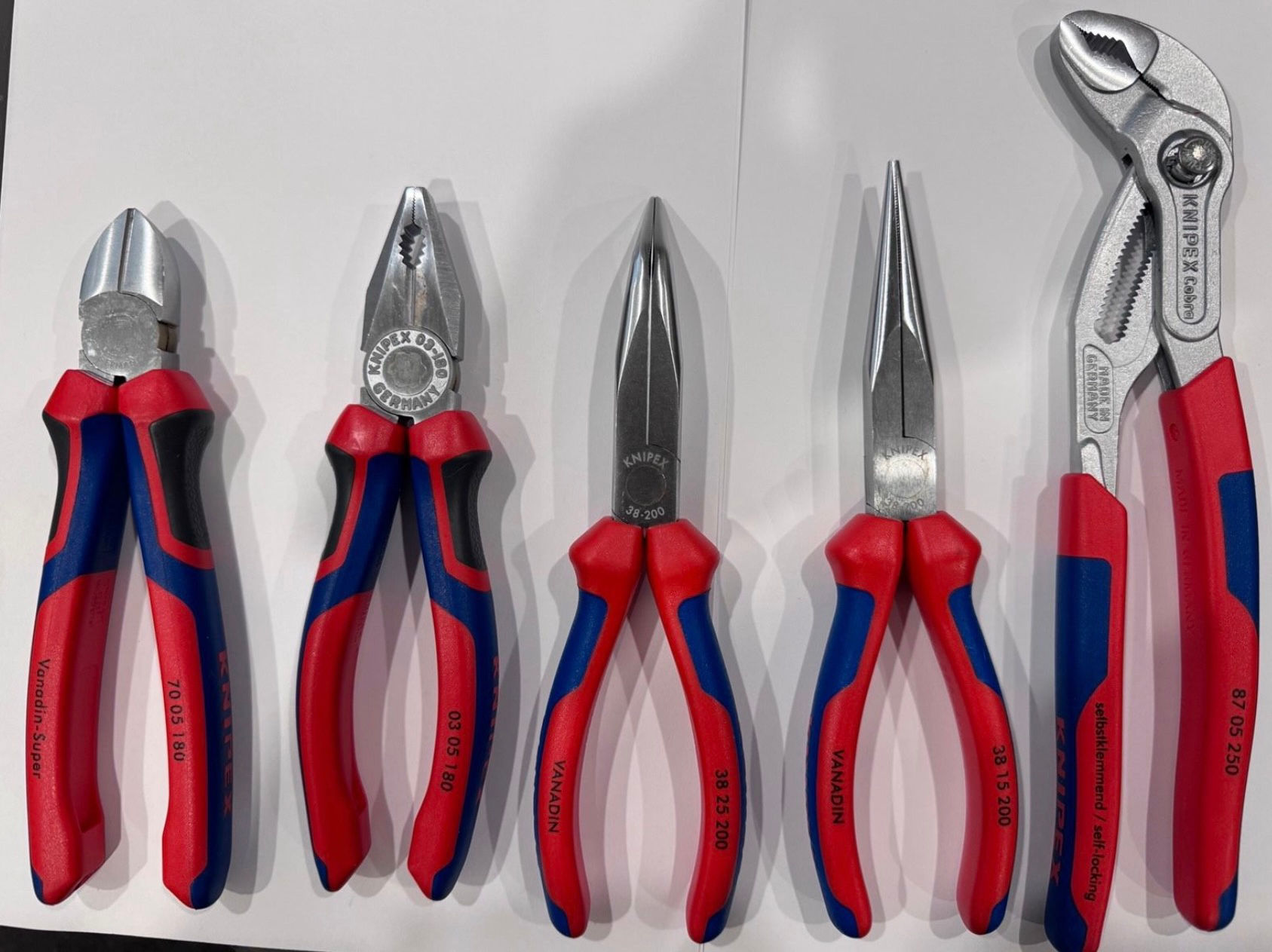 KNIPEX Zangensatz 5-teilig Zange Cobra Kombizange Seitenschneider Zangenset Satz