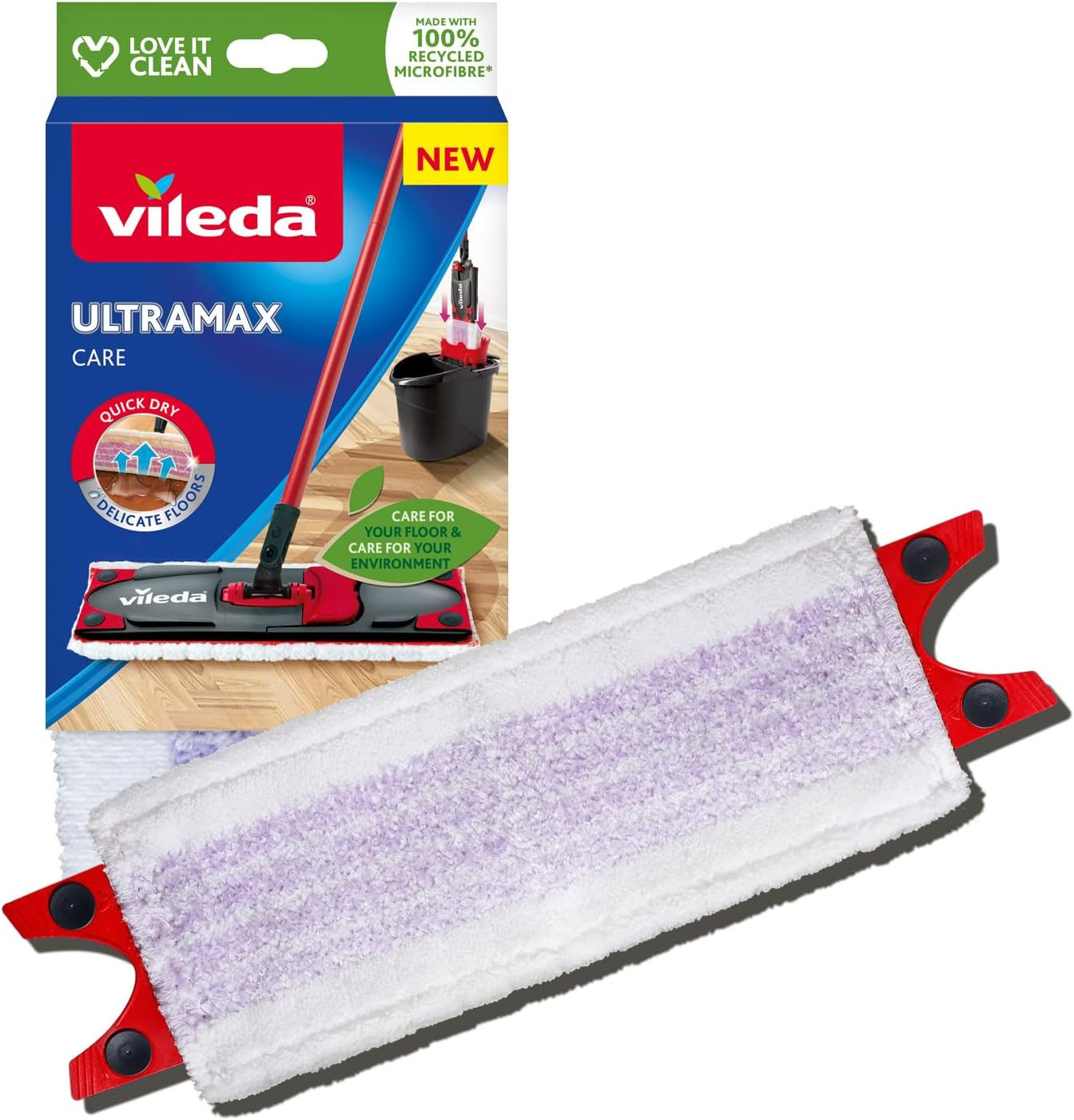 Vileda Ultramax Care Bodenwischer Ersatzbezug, Bodenreinigung, Wischmopp Bezug