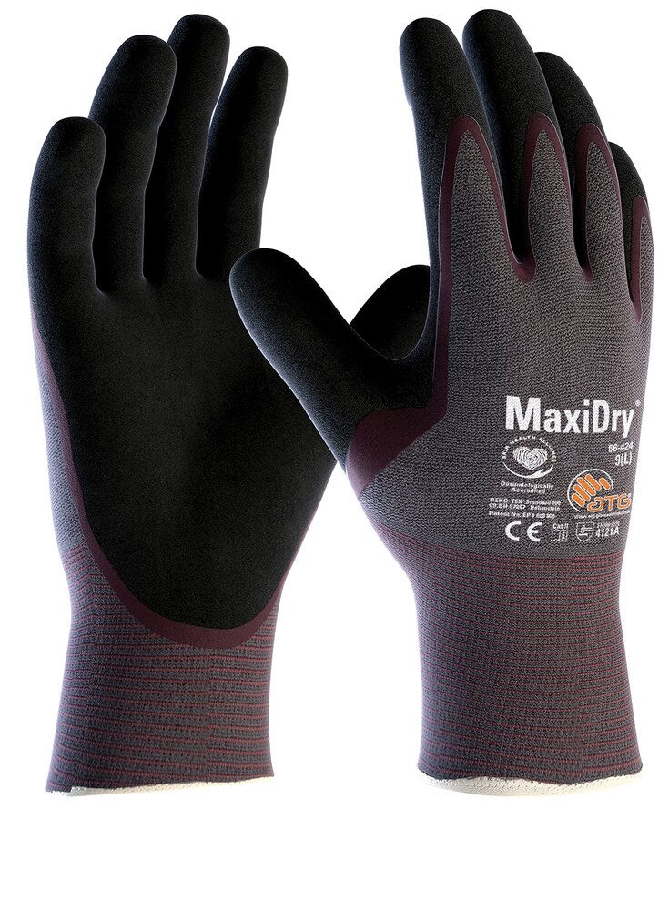 ATG Arbeitshandschuhe MaxiDry, 56-424, Nitril-Beschichtung, lila