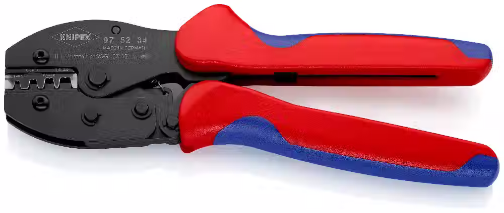 Knipex Crimpzange 97 52 34 PreciForce, für unisolierte Kabelschuhe 0,1 - 2,5mm²