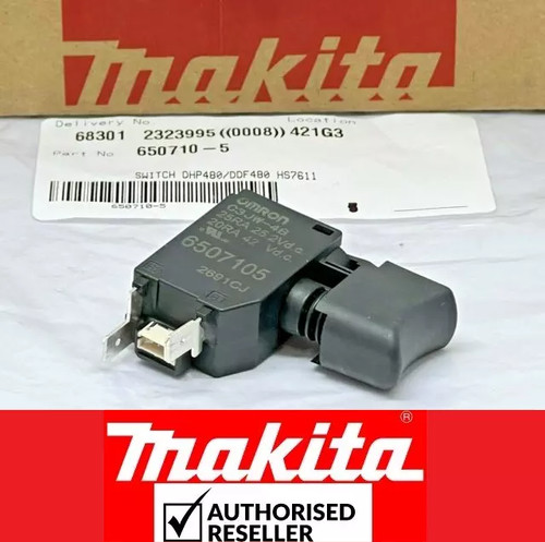 Genuine Brand New Makita SWITCH 650710-5 For DHP480 DHP481 DHP484 | BD ...