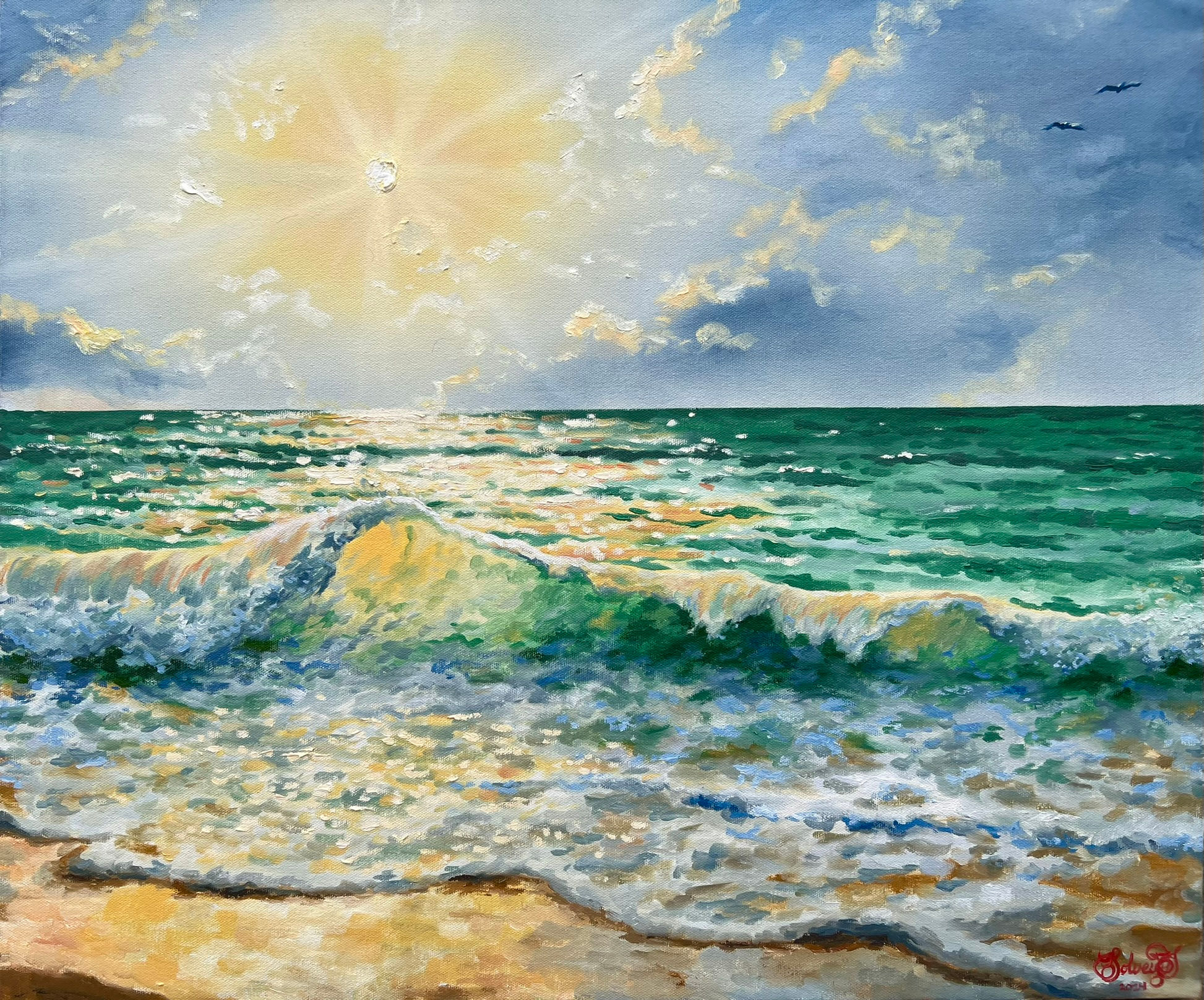 Smokey Golden Sunset