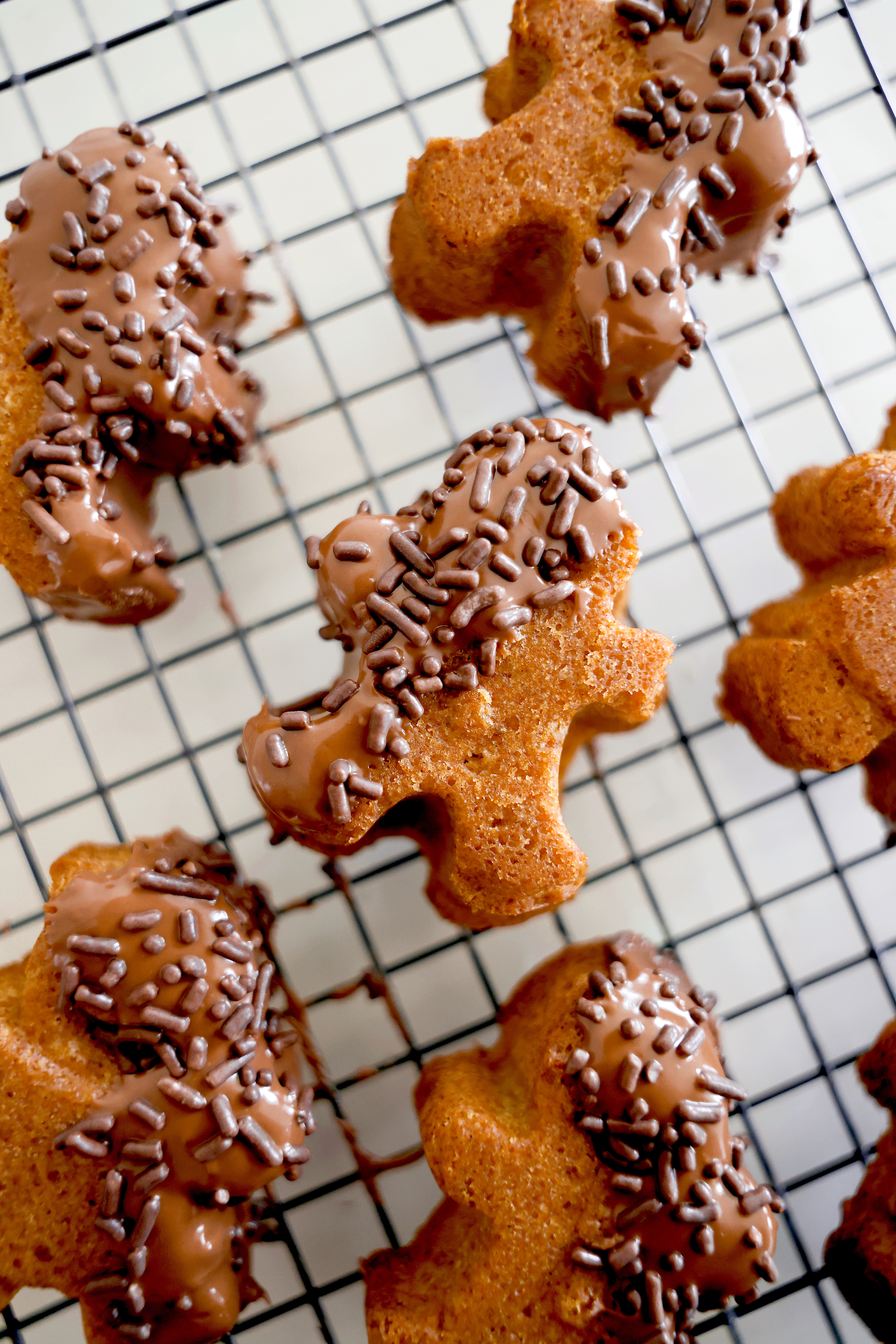 Baked Gingerbread Nutella Donuts