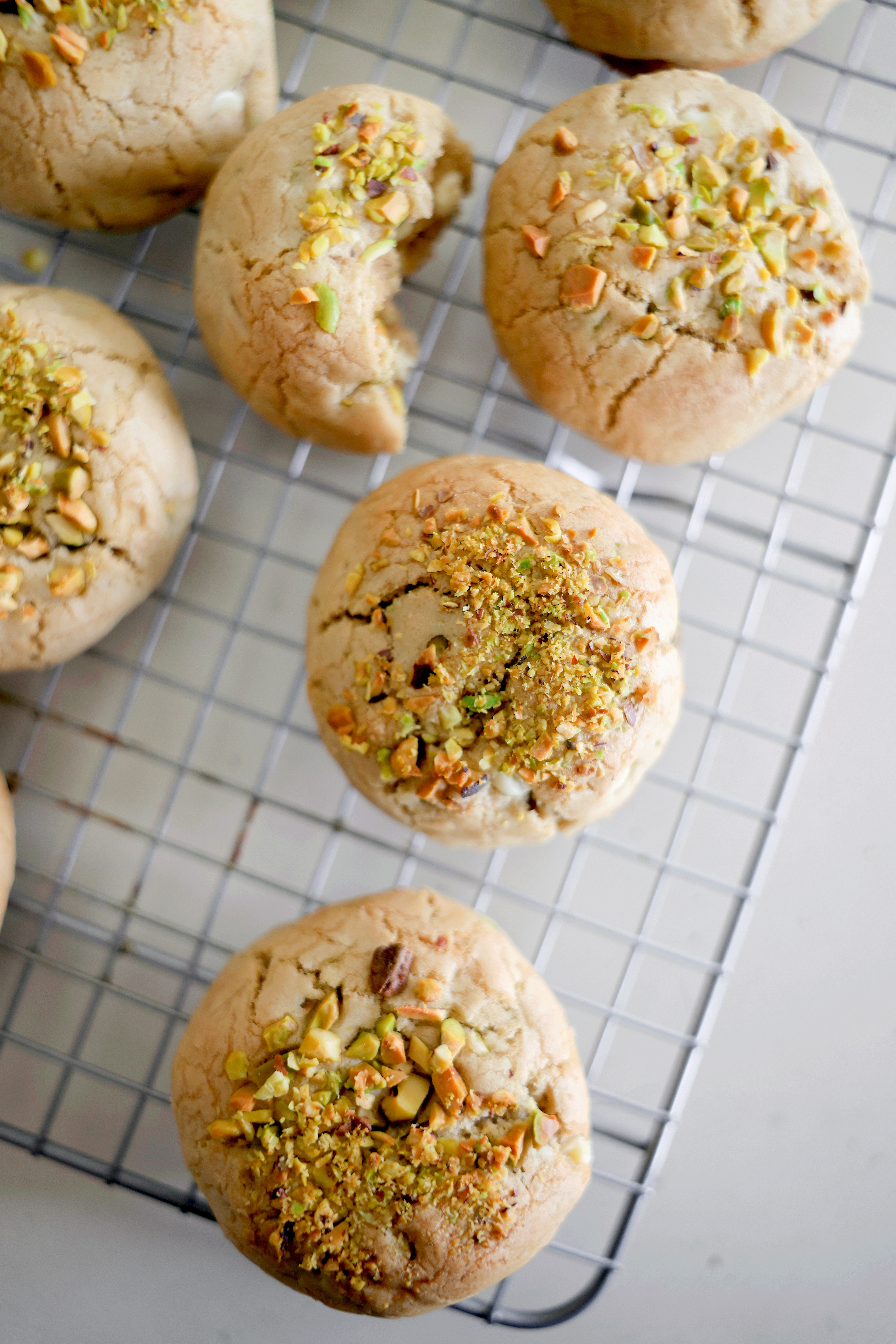 White Chocolate Pistachio Cookies