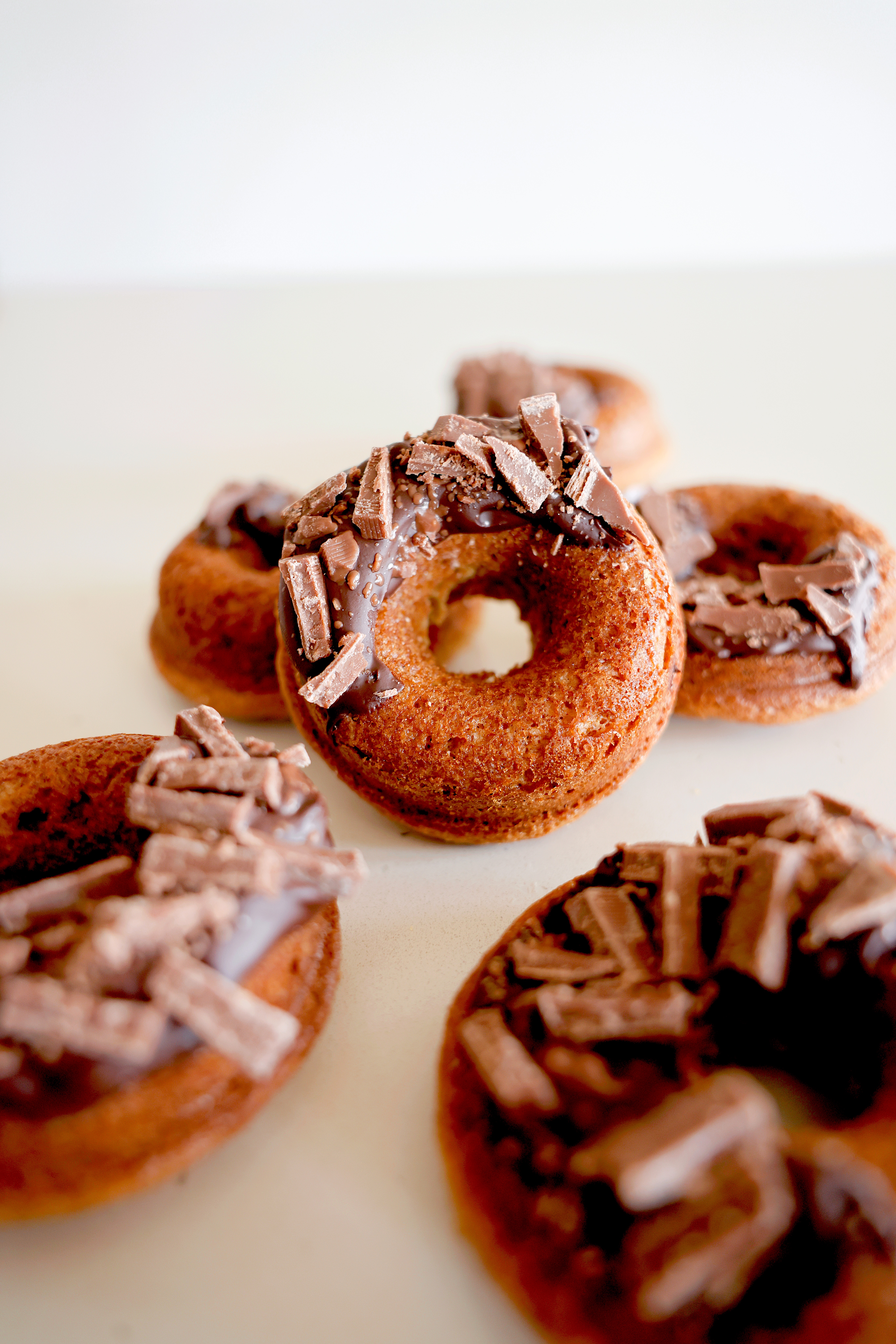 Baked Gingerbread Toffee Donuts