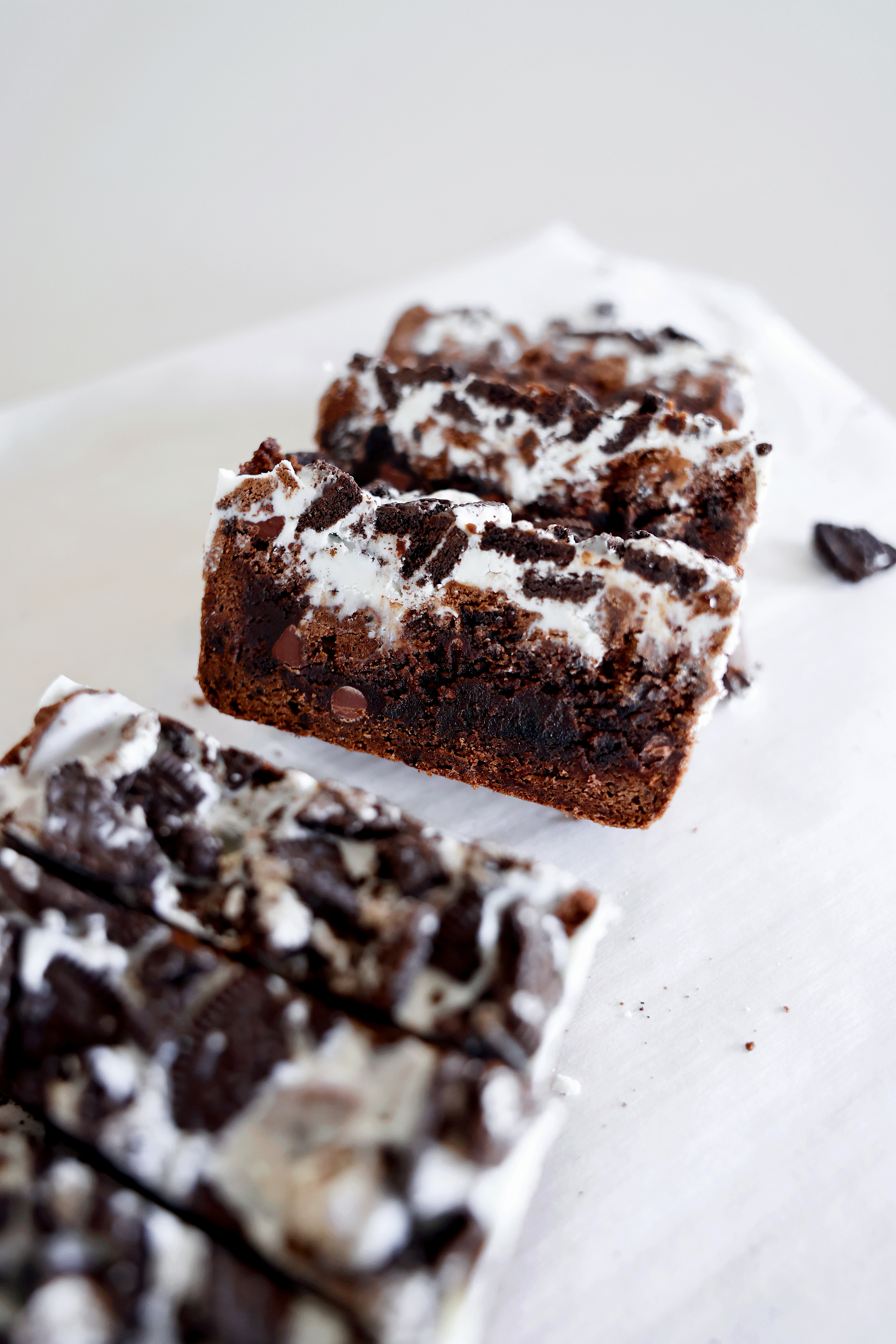 Fudgy Cookies and Cream Brownies