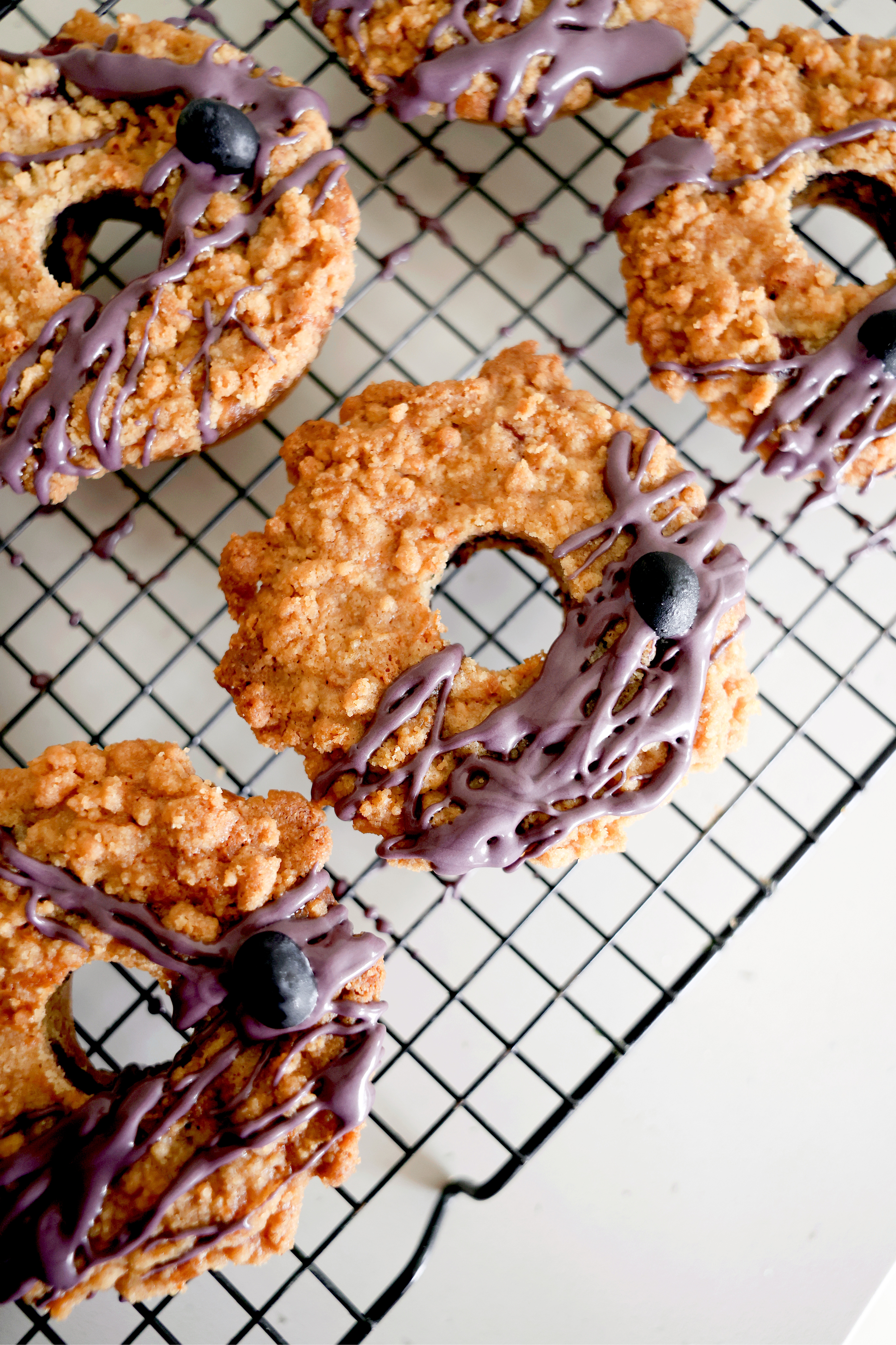 Baked Blueberry Streusel Donuts