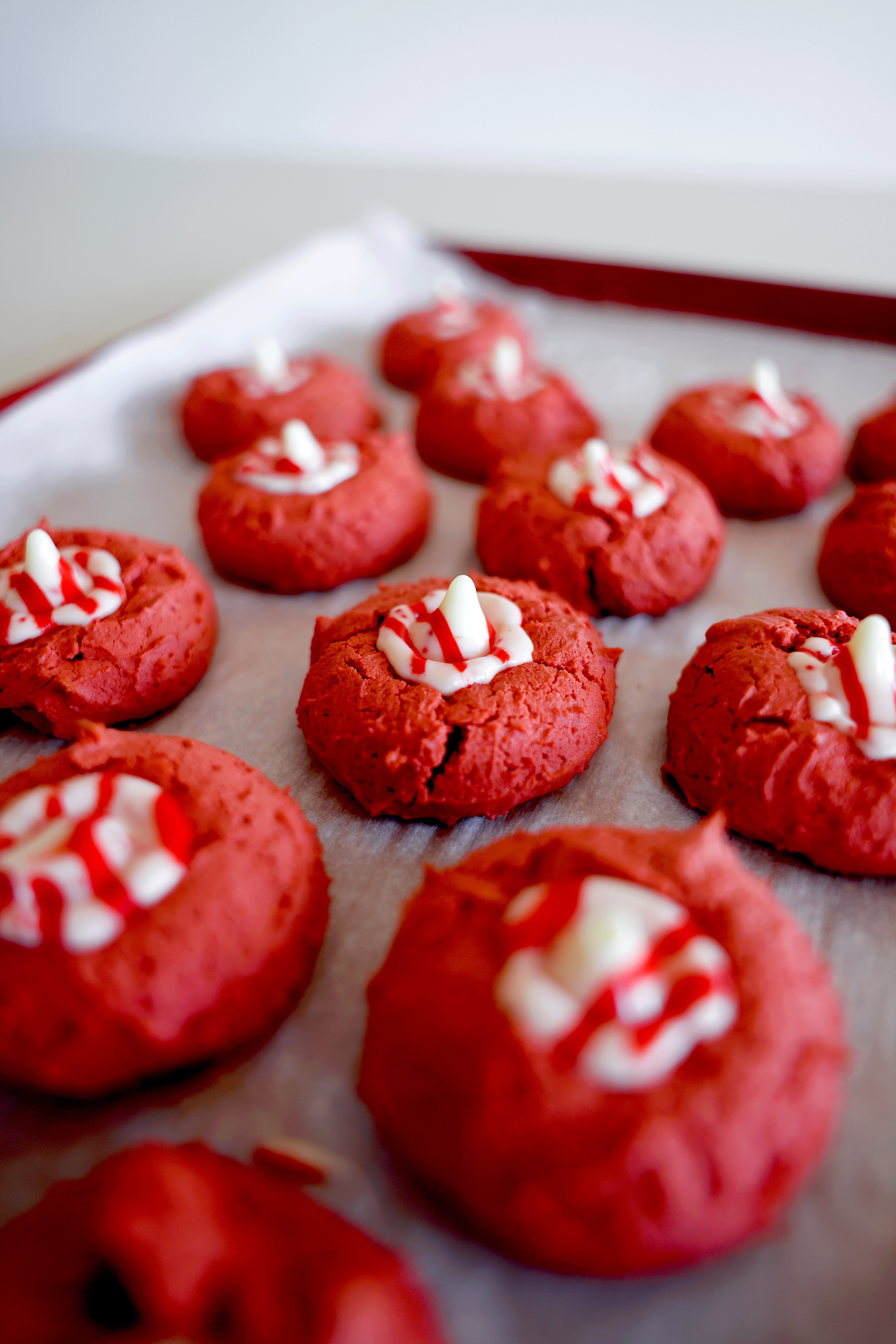 Red Velvet Blossom Cookies