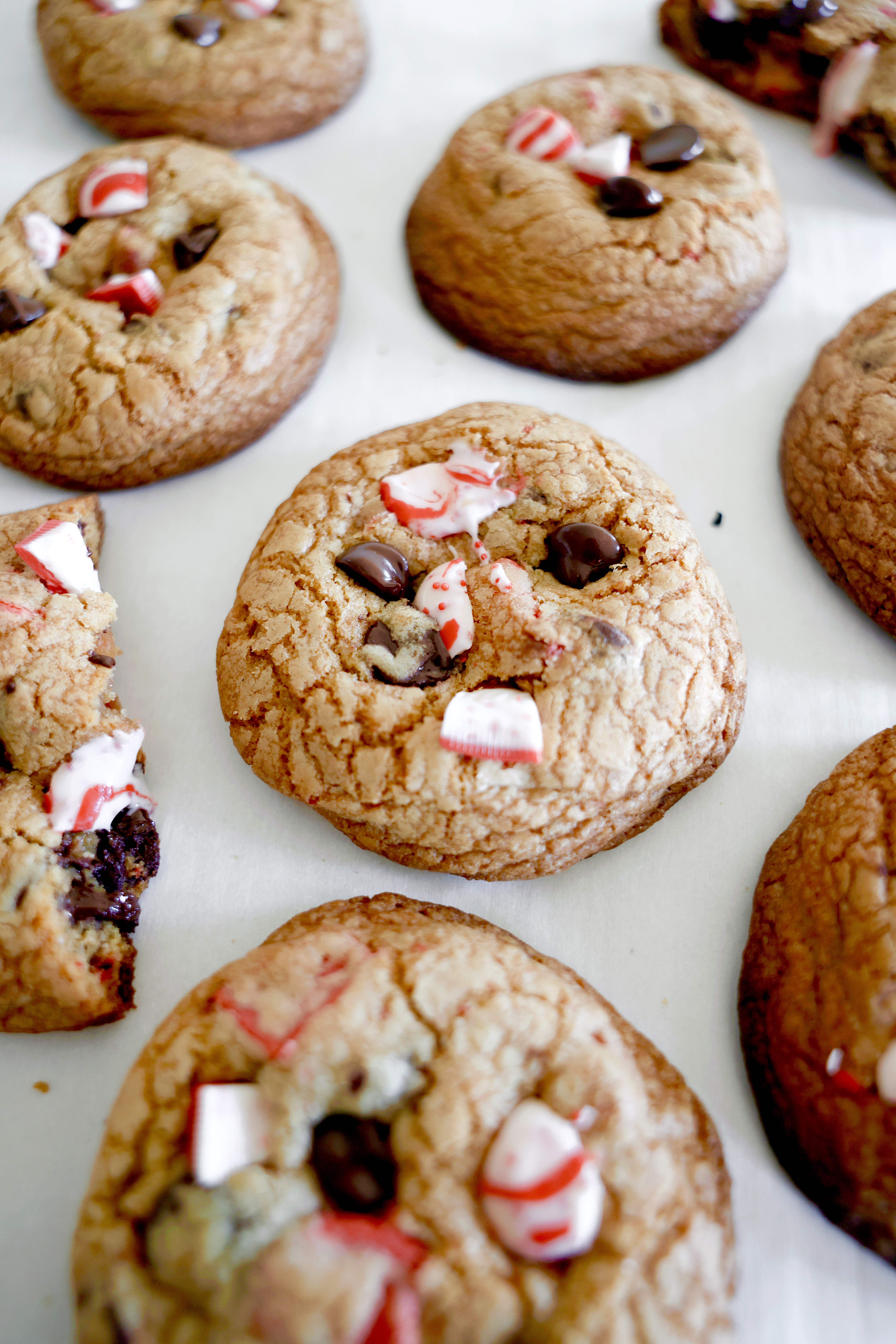 Peppermint Chocolate Chip Cookies