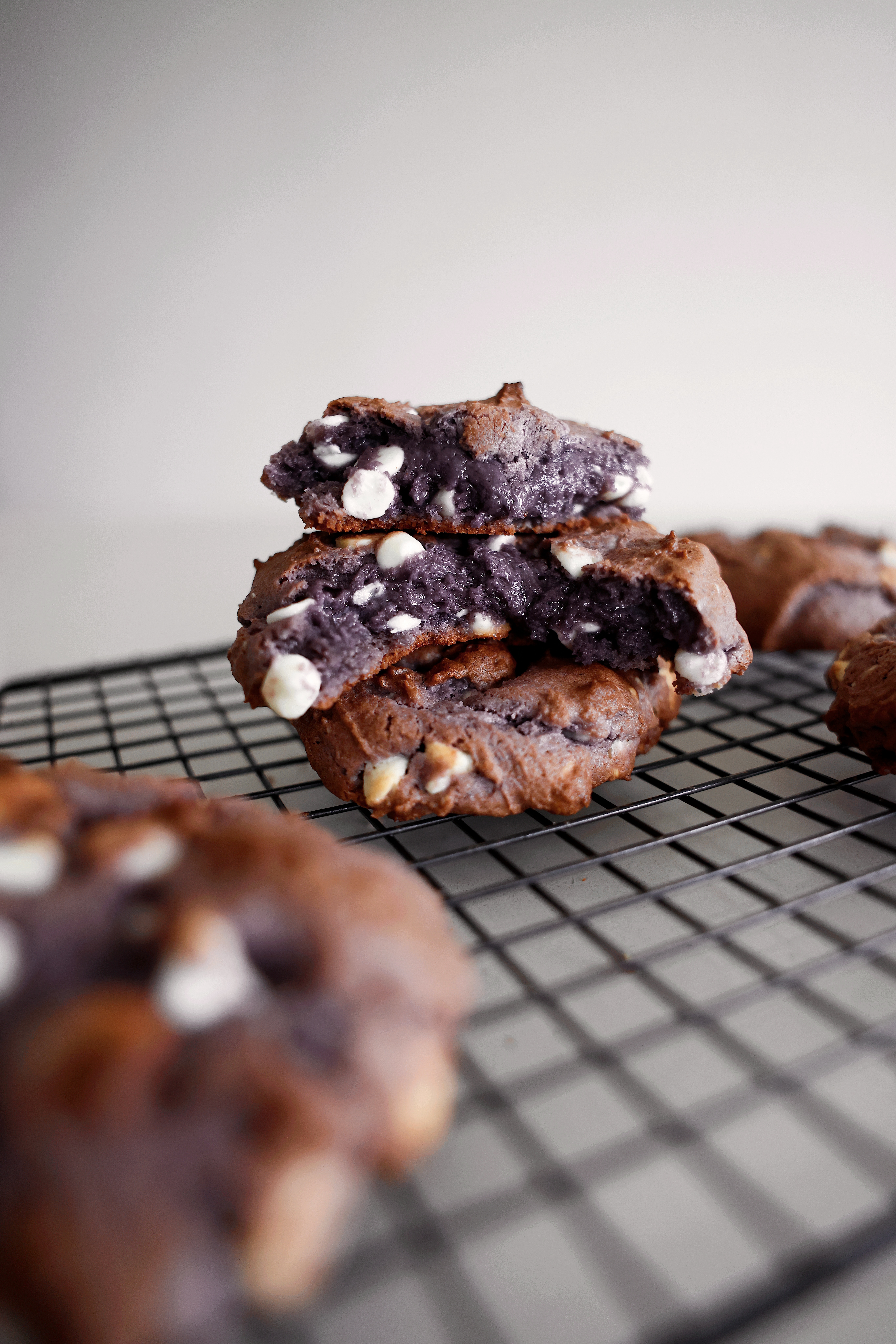 Levain Style White Chocolate Ube Cookies