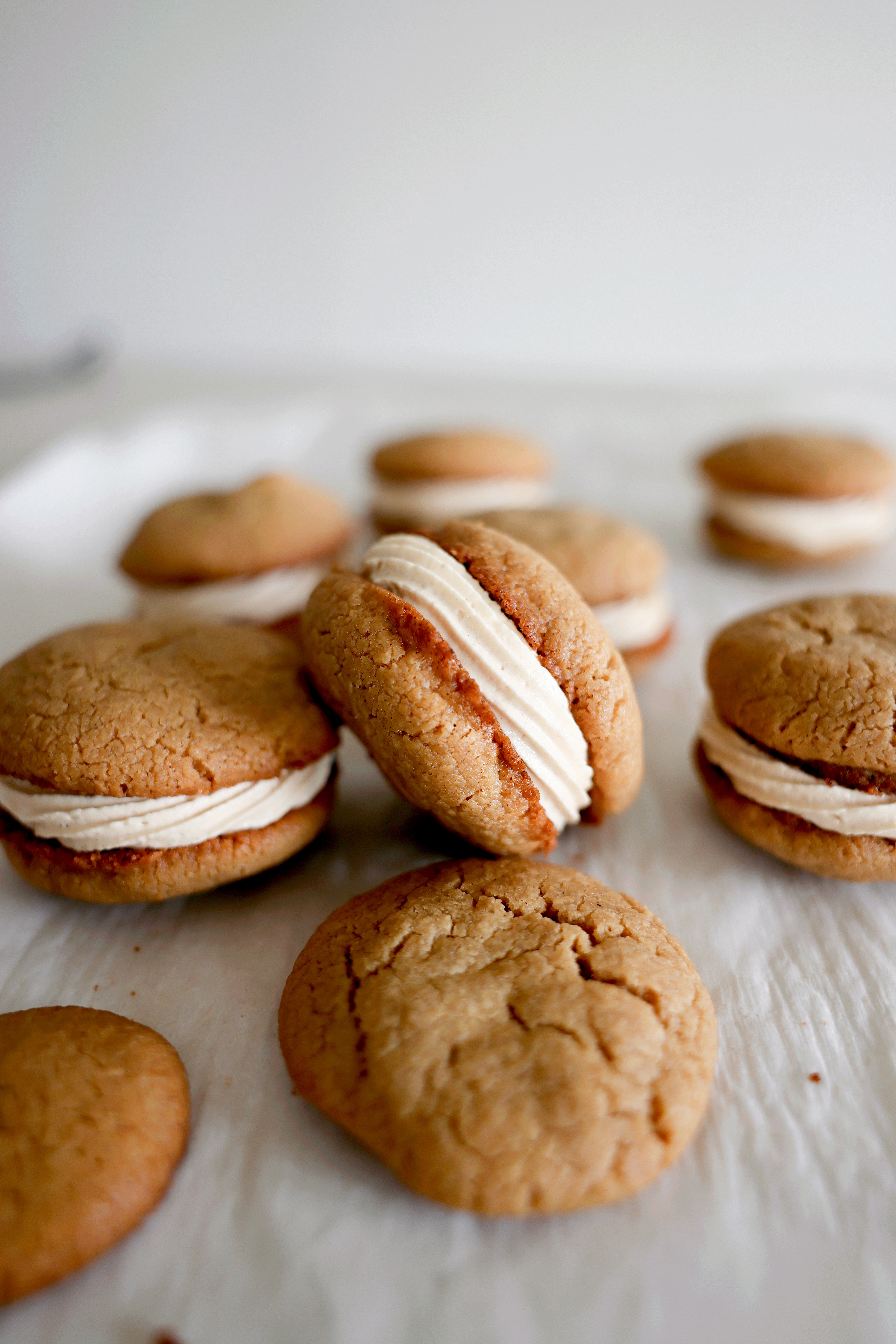 Almond Butter Mousse Cookie Sandwiches