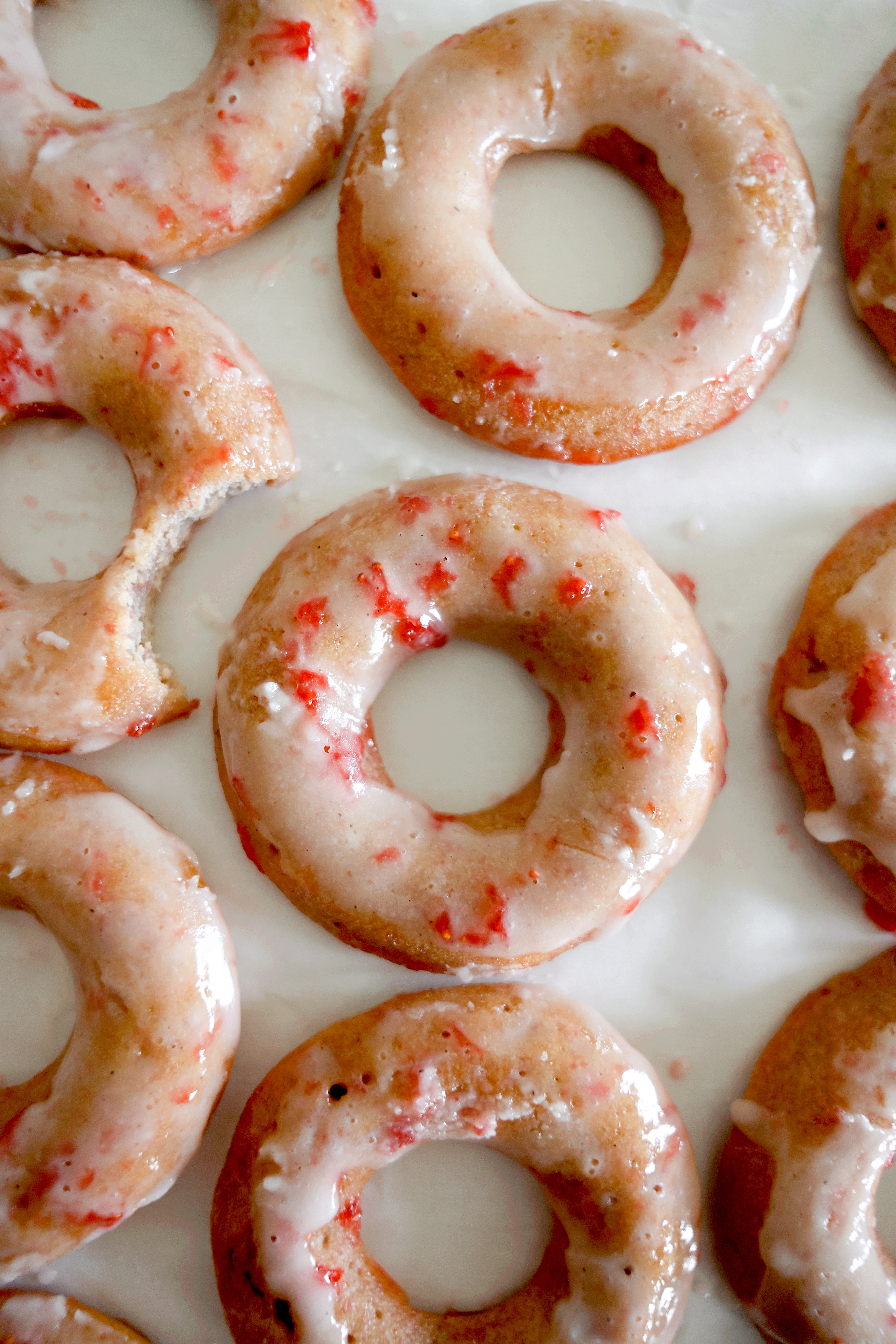 Glazed Strawberry Donuts