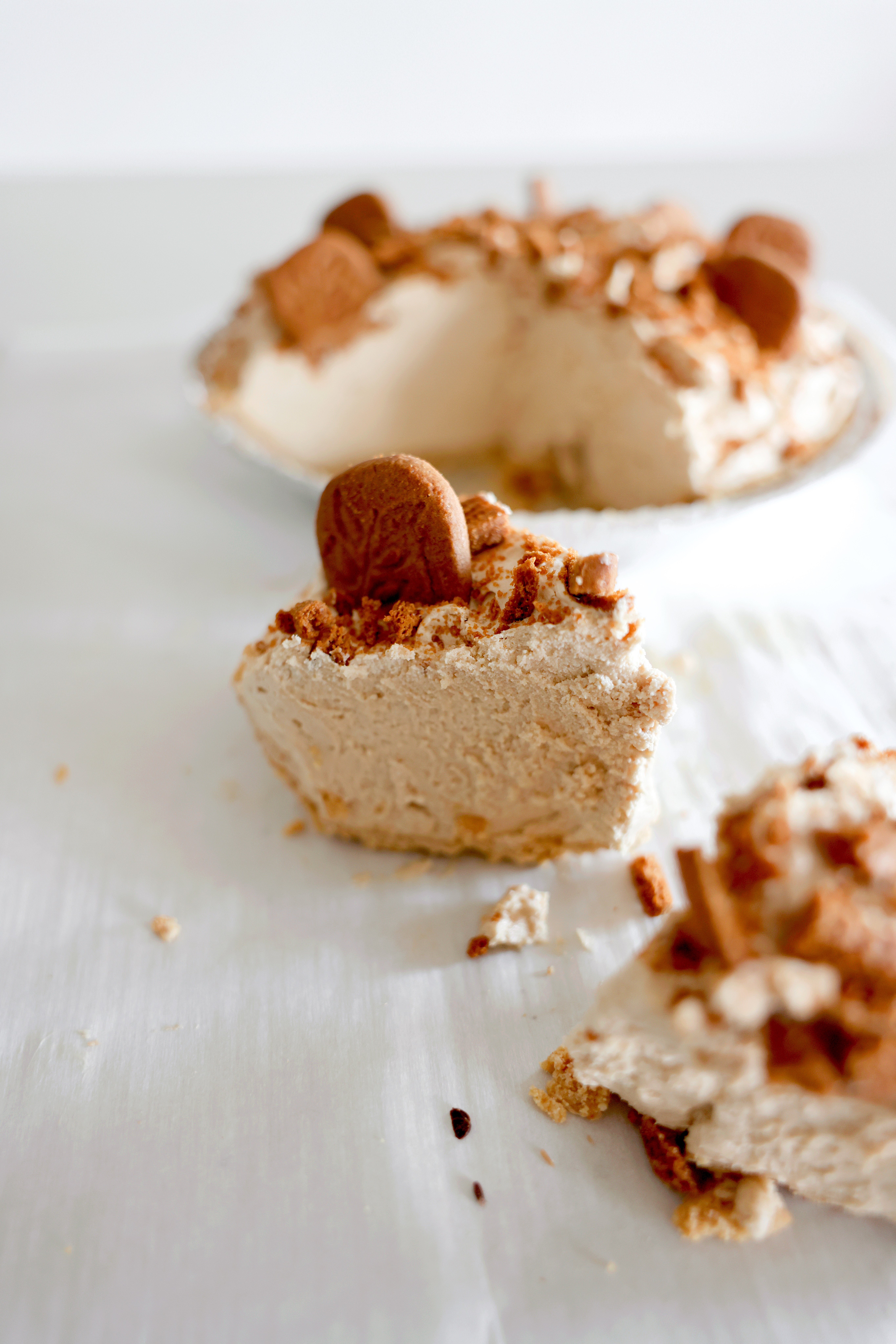 No Bake Cookie Butter Biscoff Cheesecake