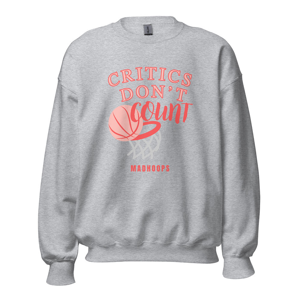 Thumbnail: "Critics Dont Count" - MadHoops Crewneck