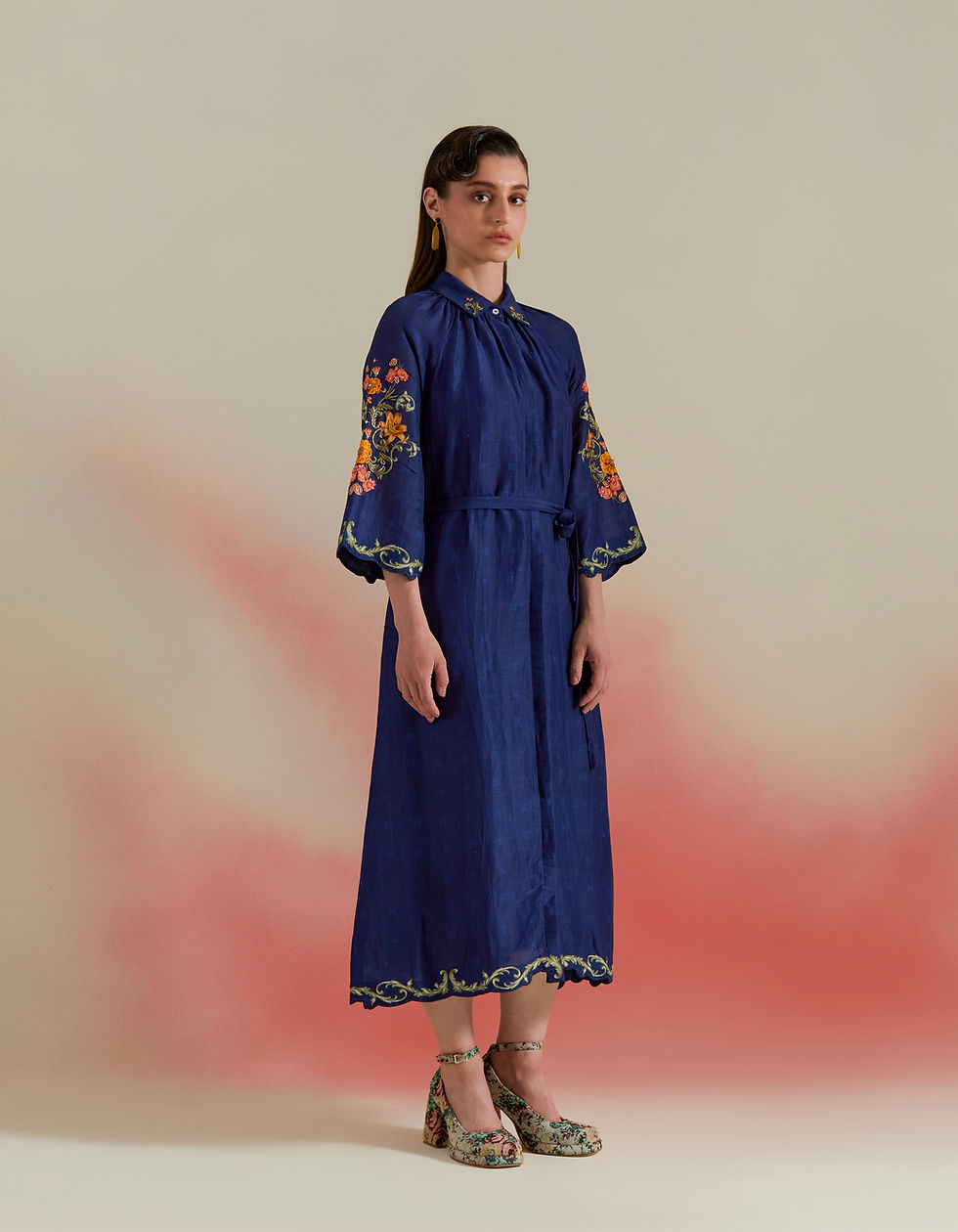 Miniatyrbild: Ornella Shirt Dress-Royal Blue