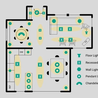 Lighting plan blue print