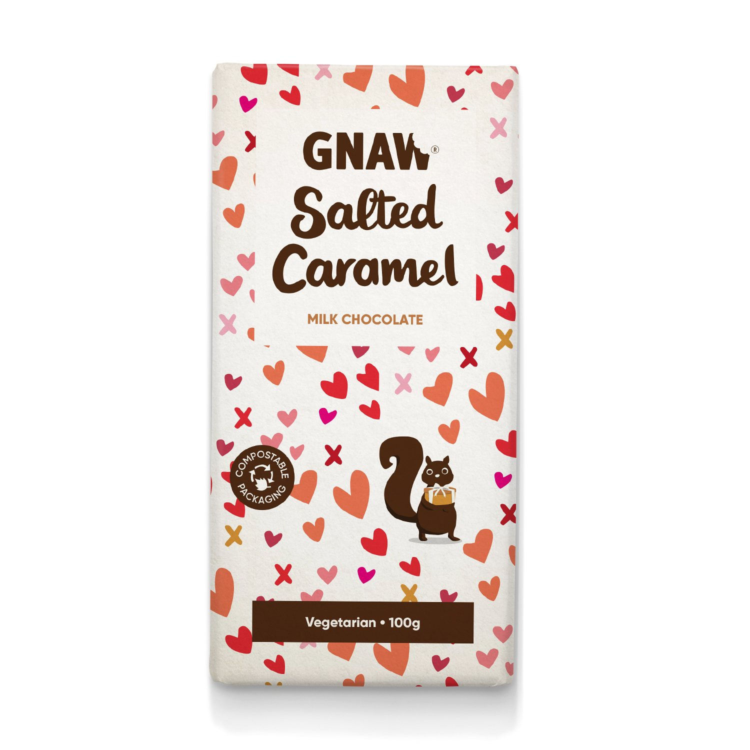 Gnaw Salted Caramel Milk Chocolate Bar - 100g