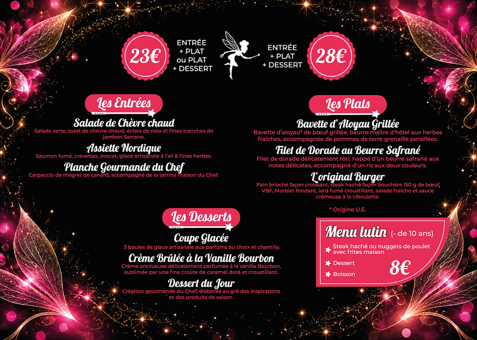 Menu du soir Le Commerce