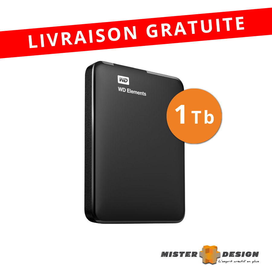 Disque dur externe WESTERN DIGITAL Element 1 Tb