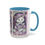 Thumbnail: Artistic Coffee Mug Shabby Victorian Cat in Bonnet 15oz Purple Thoughtful Gift