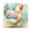 Miniatura: Shabby Farmhouse Decor Watercolor Art Canvas Print Spring Chicken Wall Hanging