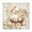 Thumbnail: Shabby Farmhouse Art Canvas Print Duck w/ Spring Flowers Artwork Cottage Decor
