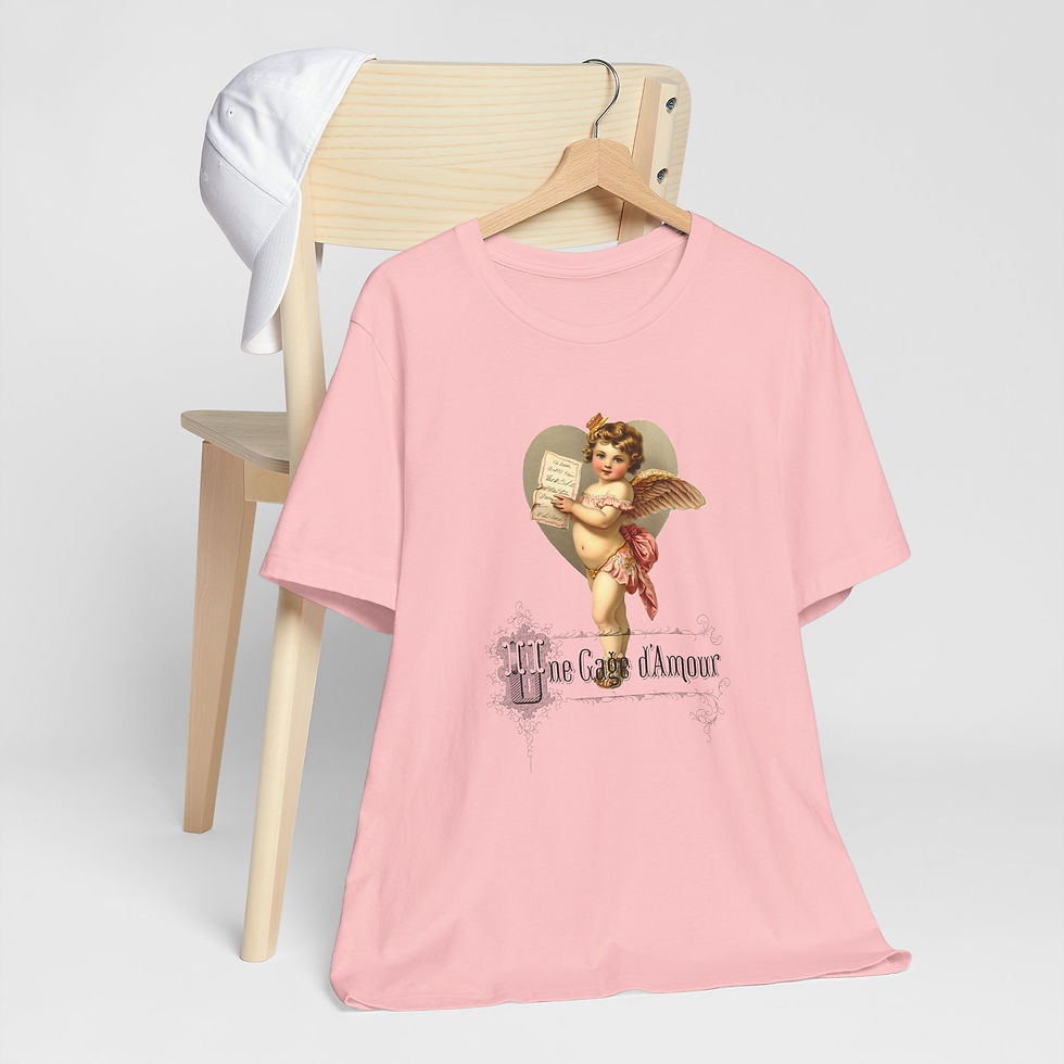 Thumbnail: Shabby French Cherub T-Shirt Cupid Pledge of Love Artistic Gift Valentine's Day 