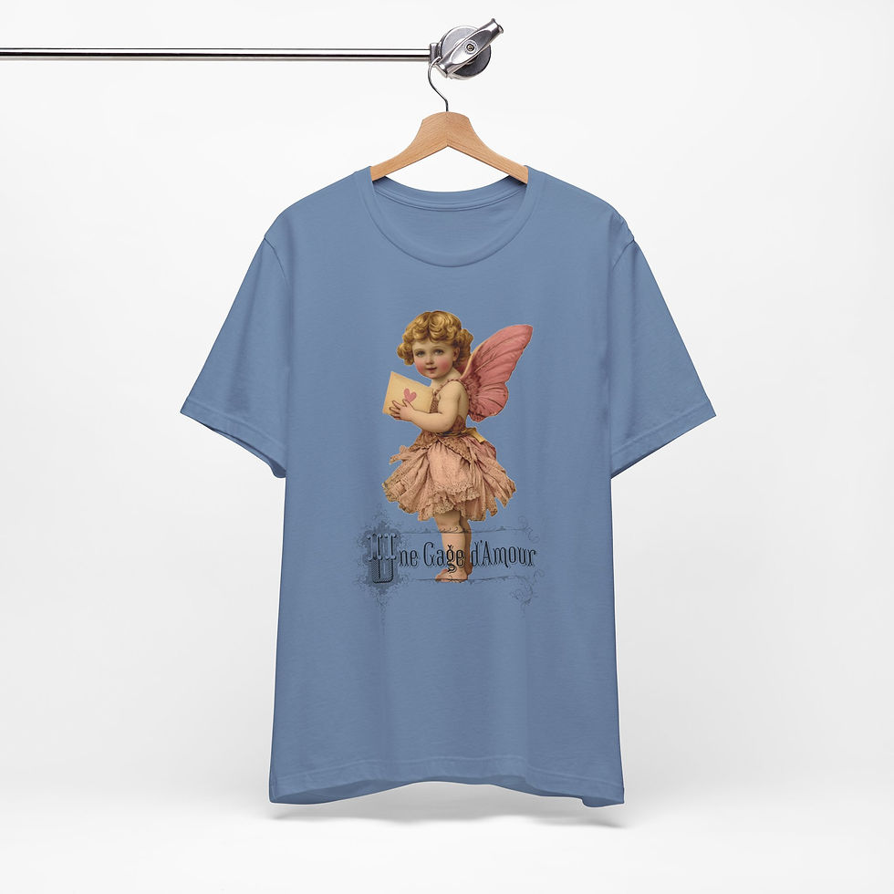 Thumbnail: Shabby French Cherub T-Shirt Cupid Pledge of Love Artistic Romantic Gift