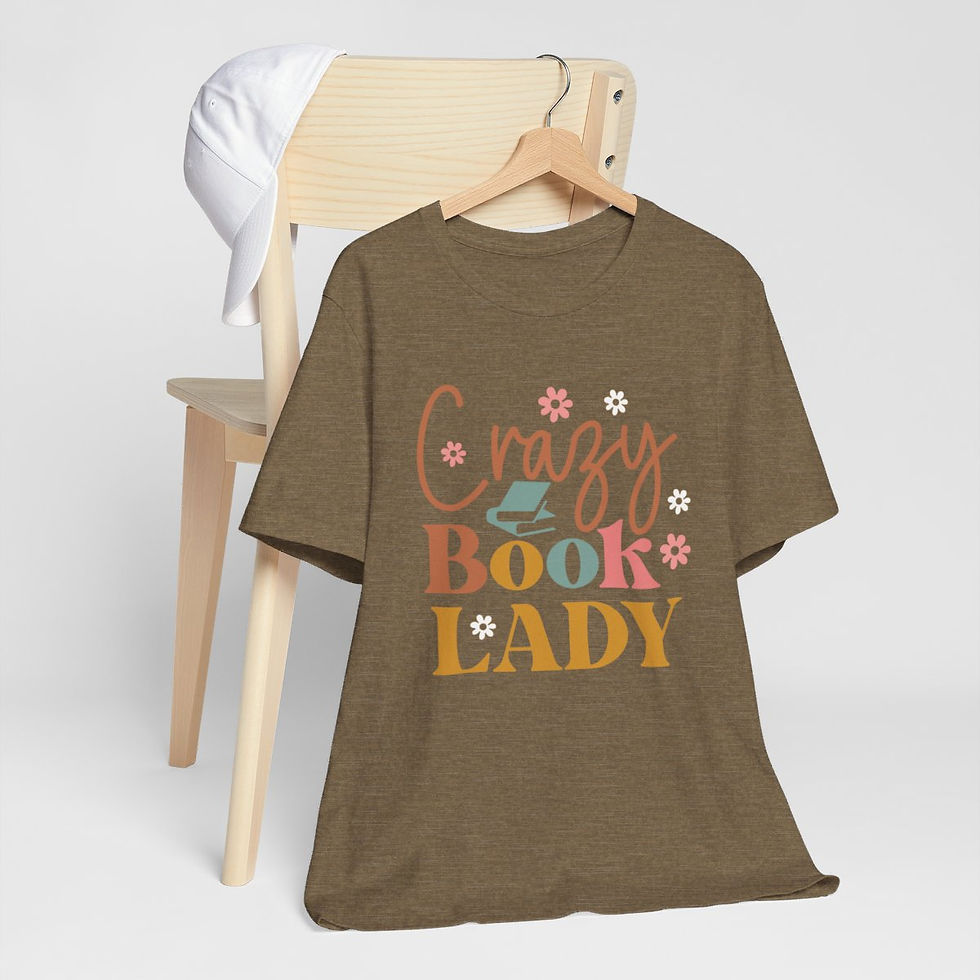 Thumbnail: Book Lover T-Shirt Crazy Book Lady  Expressive Apparel Funny Thoughtful Gifts