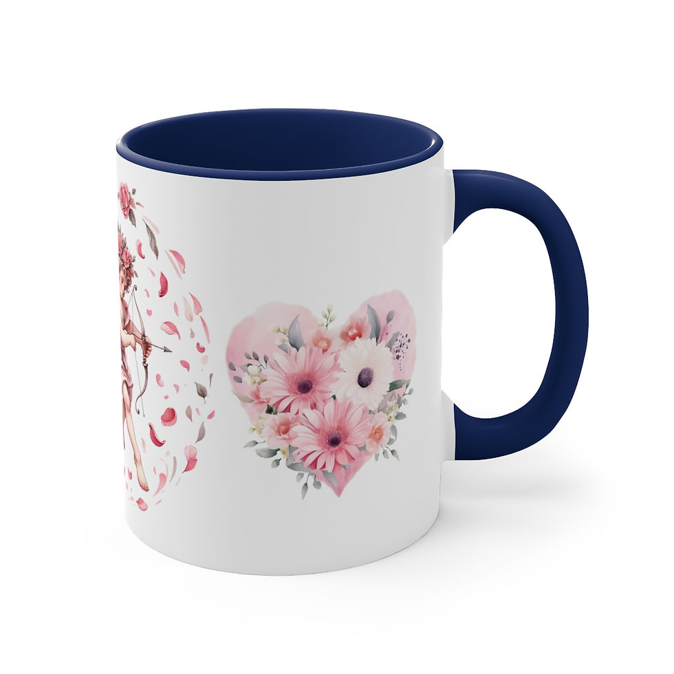 Thumbnail: Pink Cherub Cupid Coffee Mug Gifts of Love mug Thoughtful gifts Valentine's Day