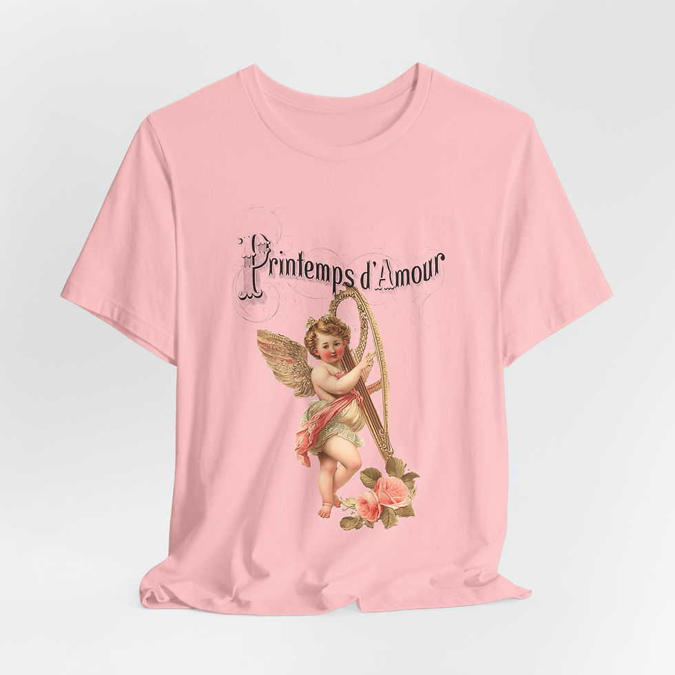 Thumbnail: Vintage Cherub T-Shirt Shabby French Isn't it Love Artistic Cupid Gift Romance