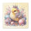 Miniatura: Shabby Chic Canvas Art Jeweled Chick with Crown Pastel Easter Spring Glam Decor